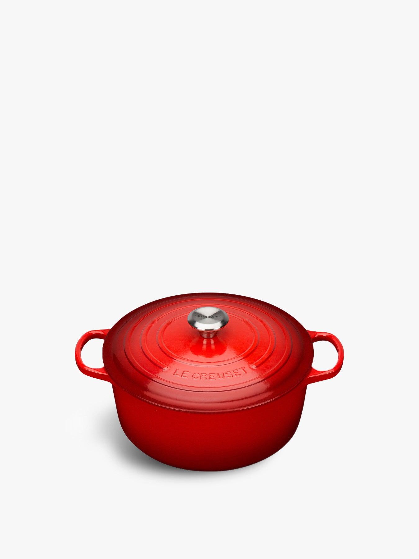 Cast Iron Round Casserole 24cm Cerise