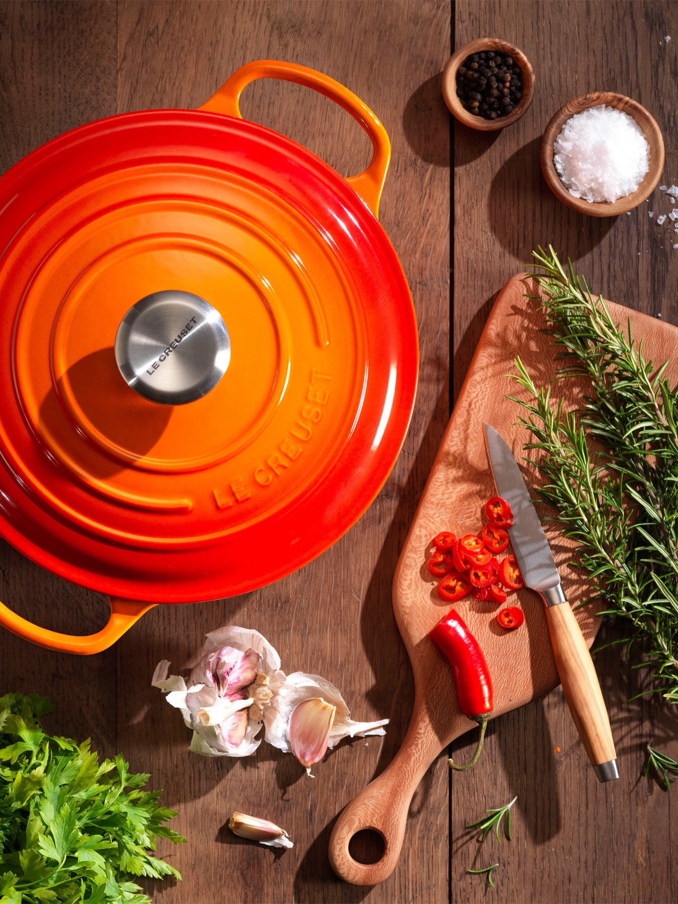 Cast Iron Round Casserole 24cm Volcanic