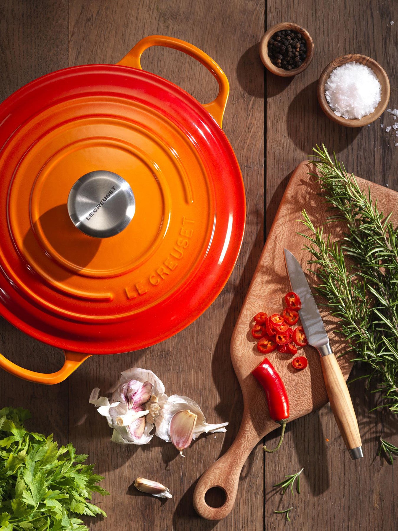 Cast Iron Round Casserole 24cm Volcanic