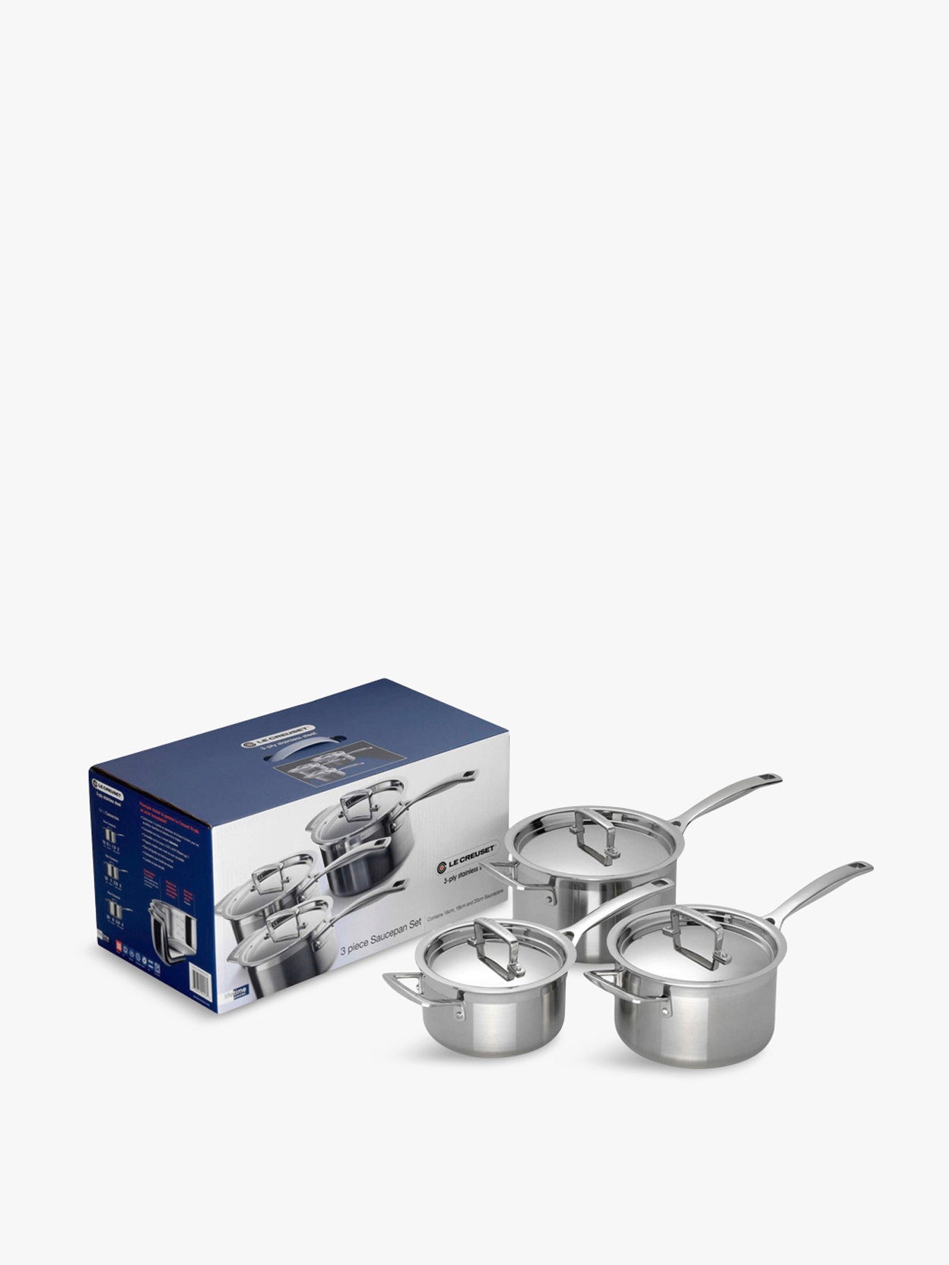 3-Ply Stainless Steel 3 Piece Cookware Set