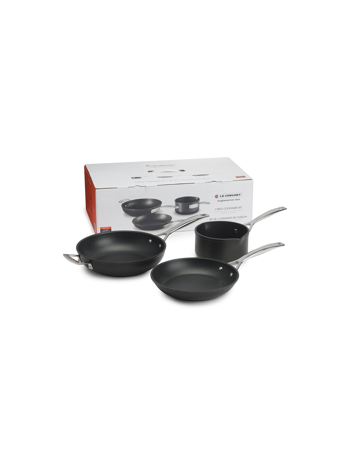 Toughened Non-Stick 3-piece Cookware Set