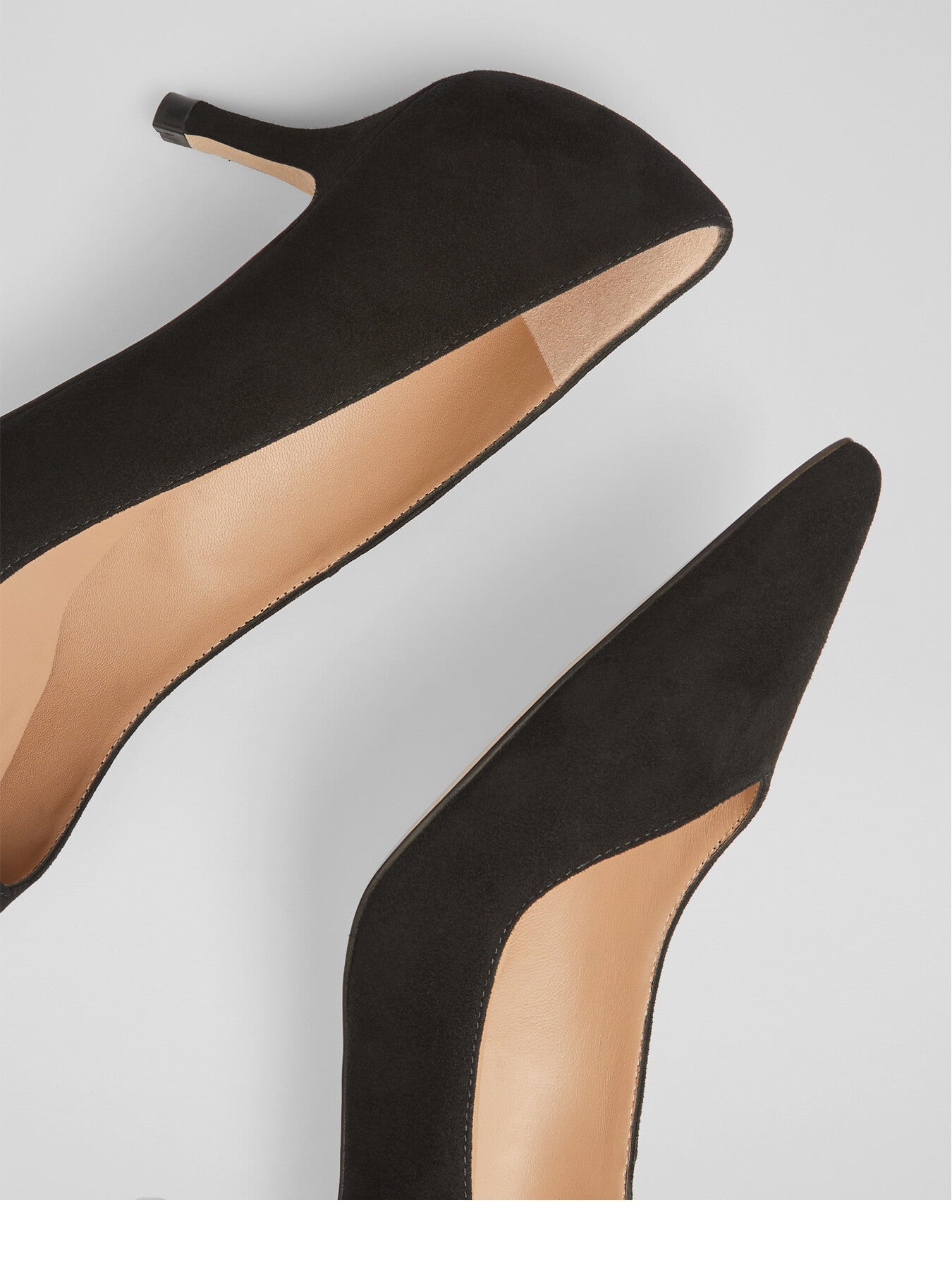 Farah Suede Asymmetric Kitten Heel Courts