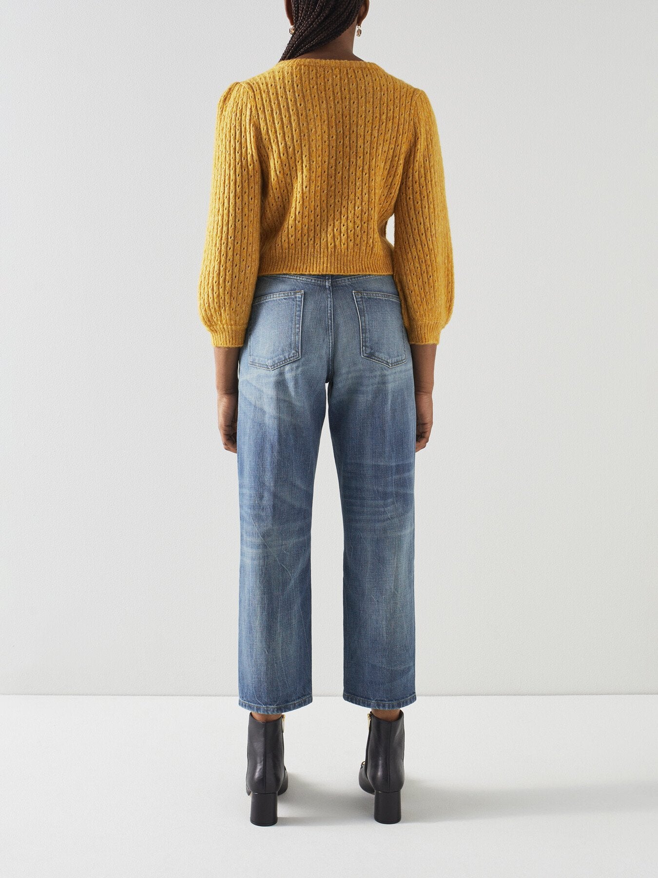 Fara Mid Indigo Denim Cropped Jeans