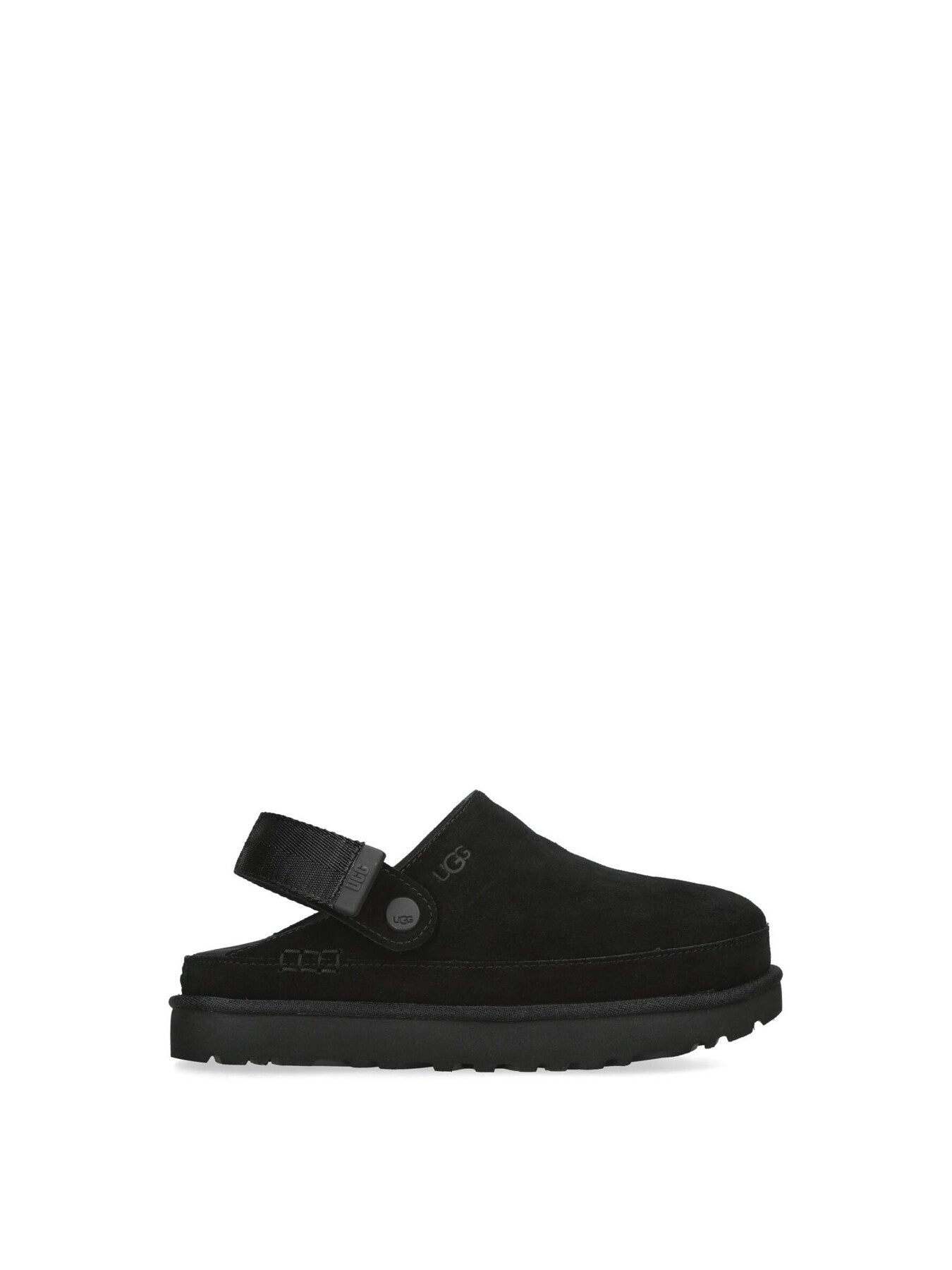 Womens Goldenstar Suede Clogs Black
