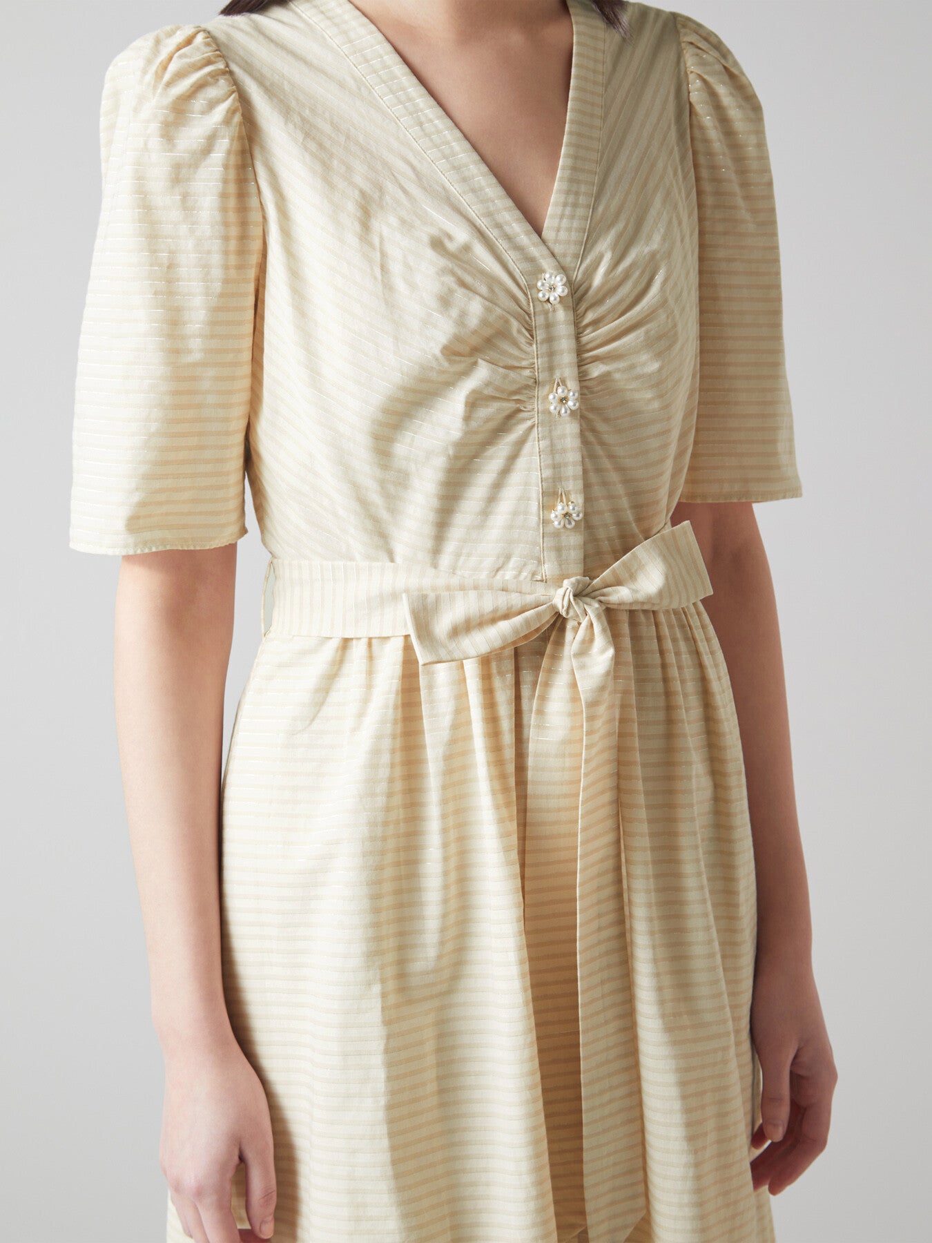 Hendrick And Silver Stripe Cotton Dress