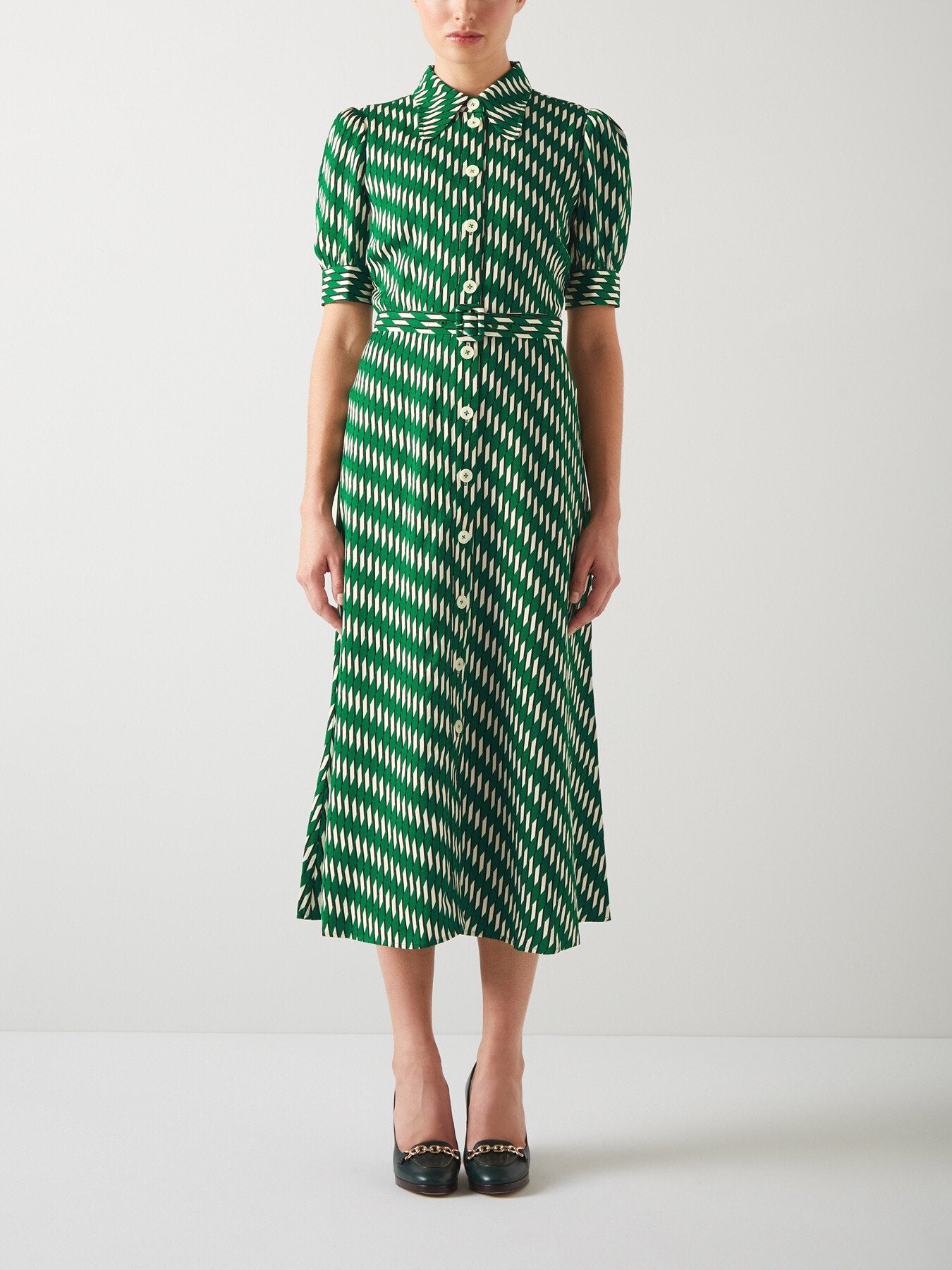 Valerie Modernist Print Shirt Dress