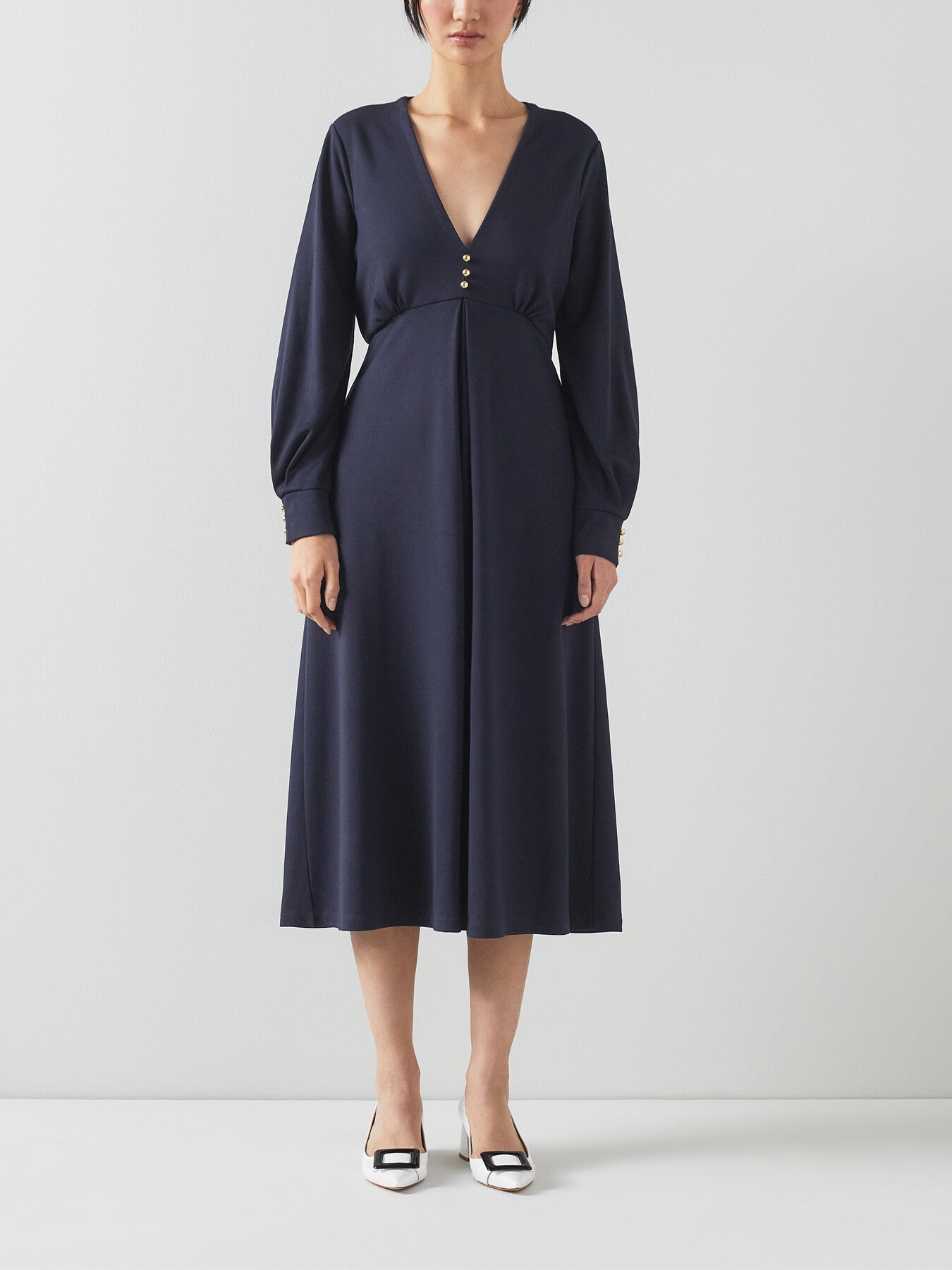 Jenny Navy Lenzing™ Ecovero™ Viscose Blend Dress