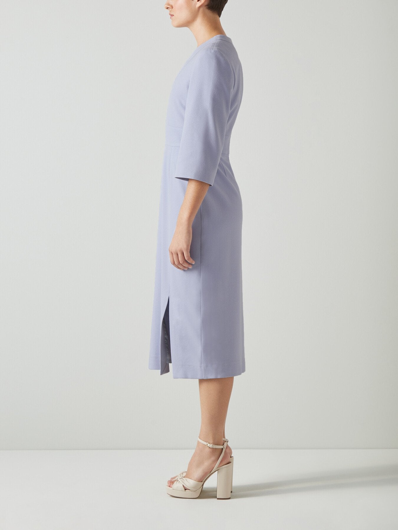 Sky Lenzing™ Ecovero™ Viscose Blend Crepe Dress