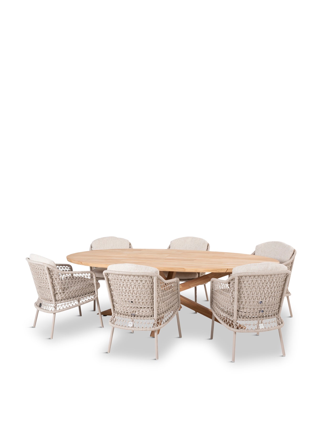 Puccini Oval Dining Set with 6 Chairs