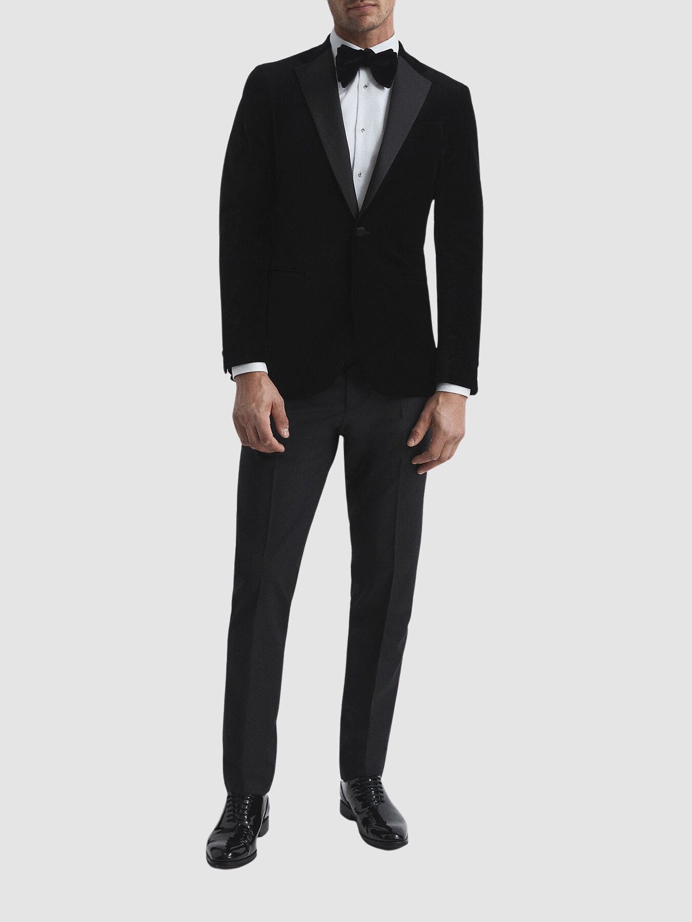 Ace Modern Fit Single Breasted Velvet Blazer