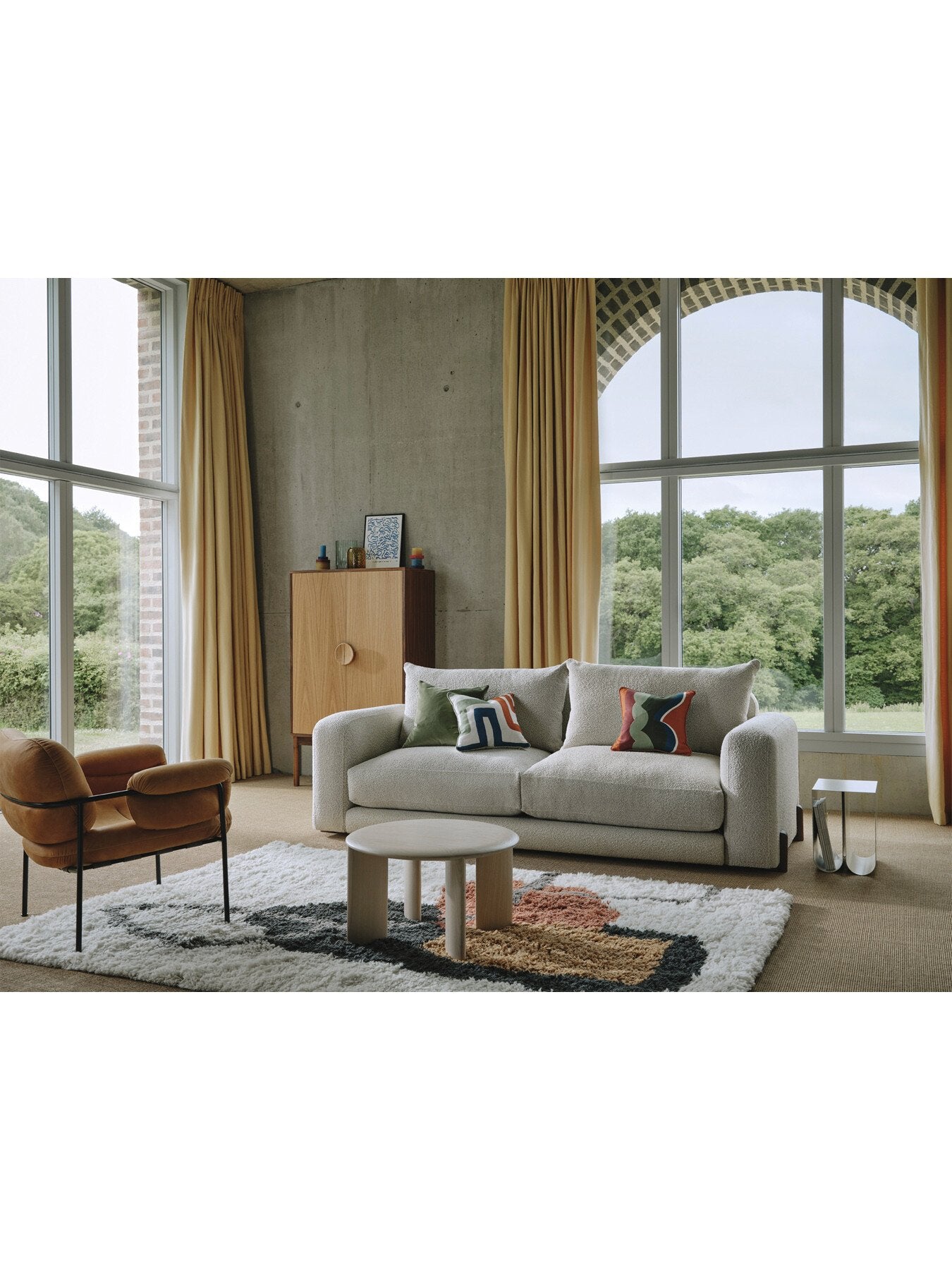 Nuvola 4-Seater Sofa Chunky Bouclé Ecru
