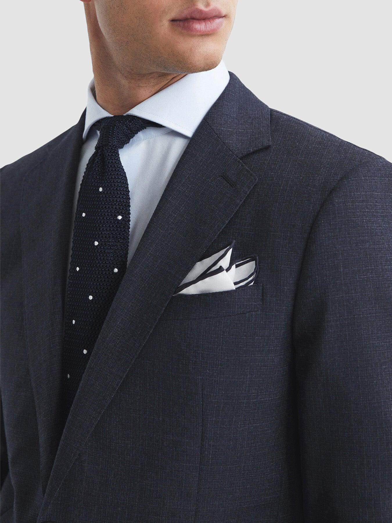 Dunn Slim Fit Wool Textured Single Breasted Blazer