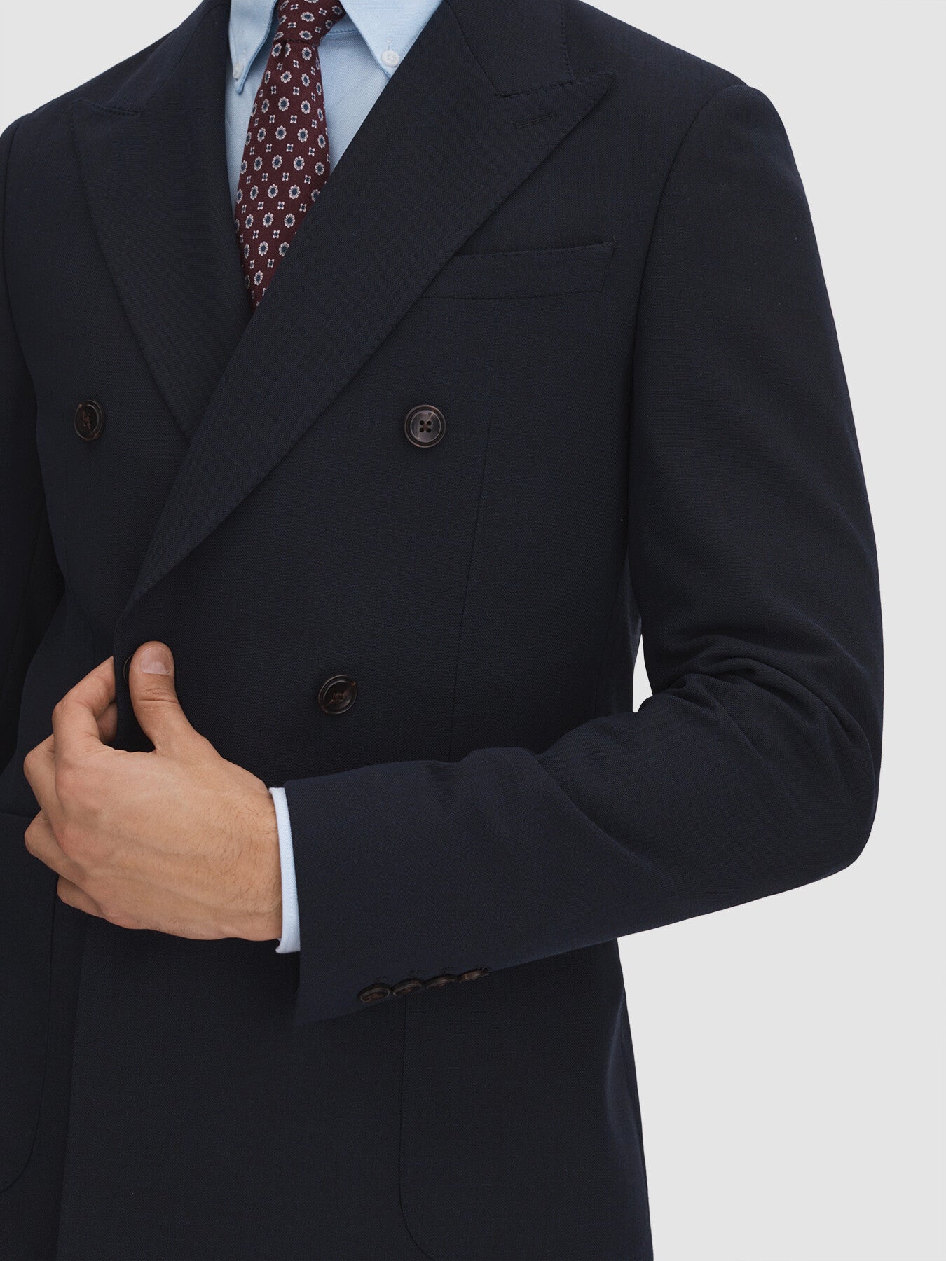 Navy BlueBelmont Slim Fit Double Breasted Blazer