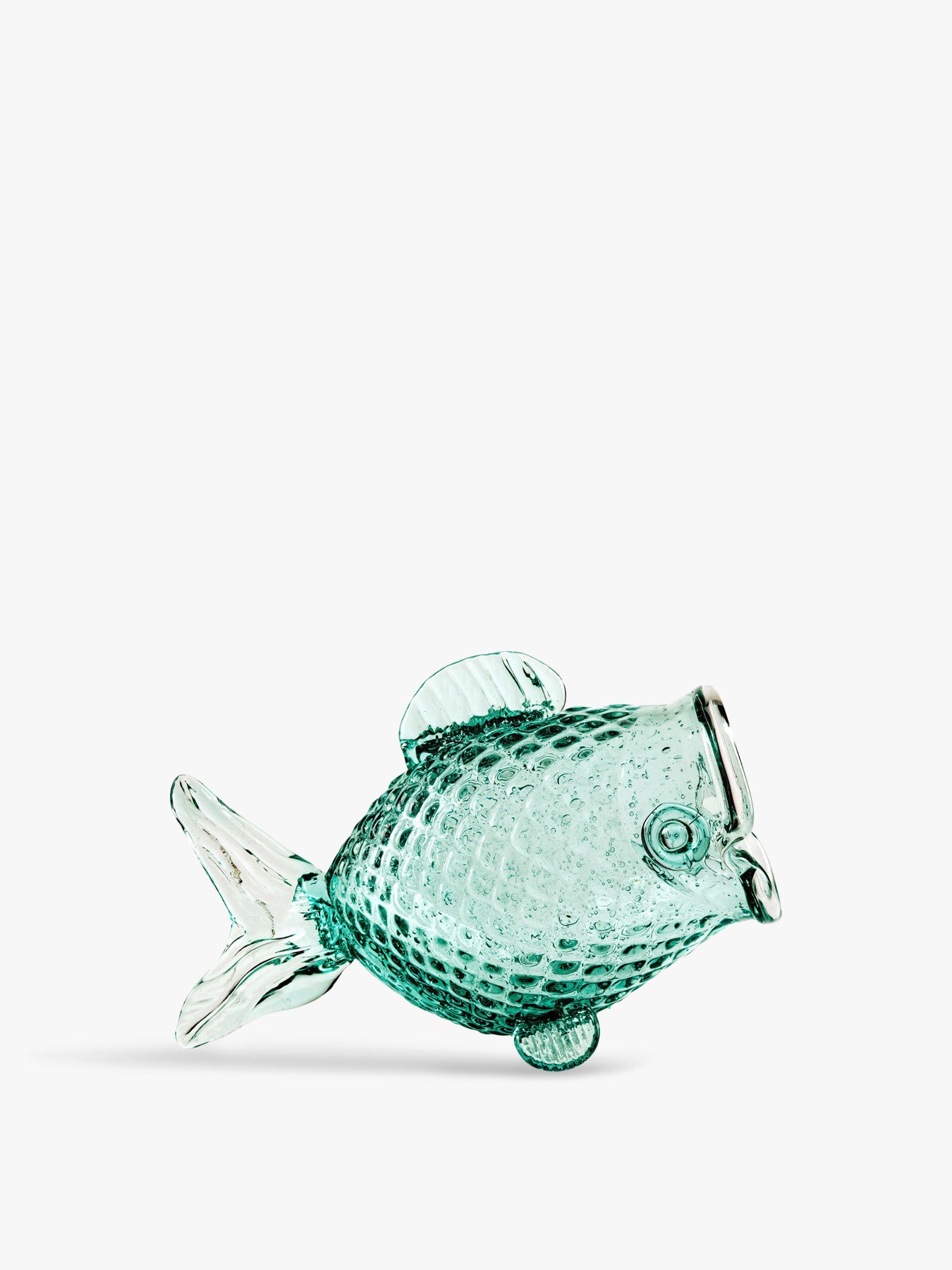 Fat Fish glass jar green