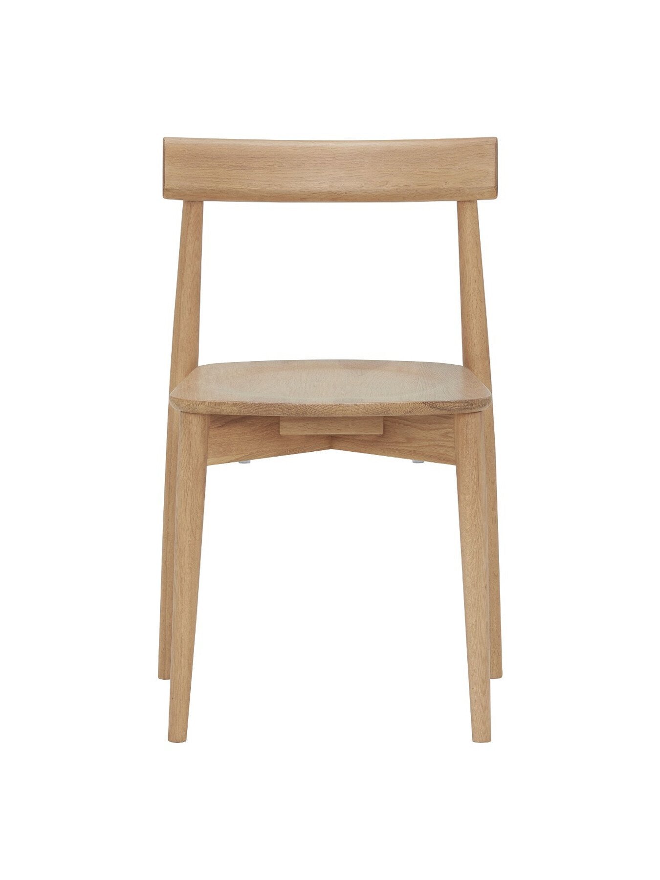 Neutral Ava Neutral Wood Open Back Dining Chair
