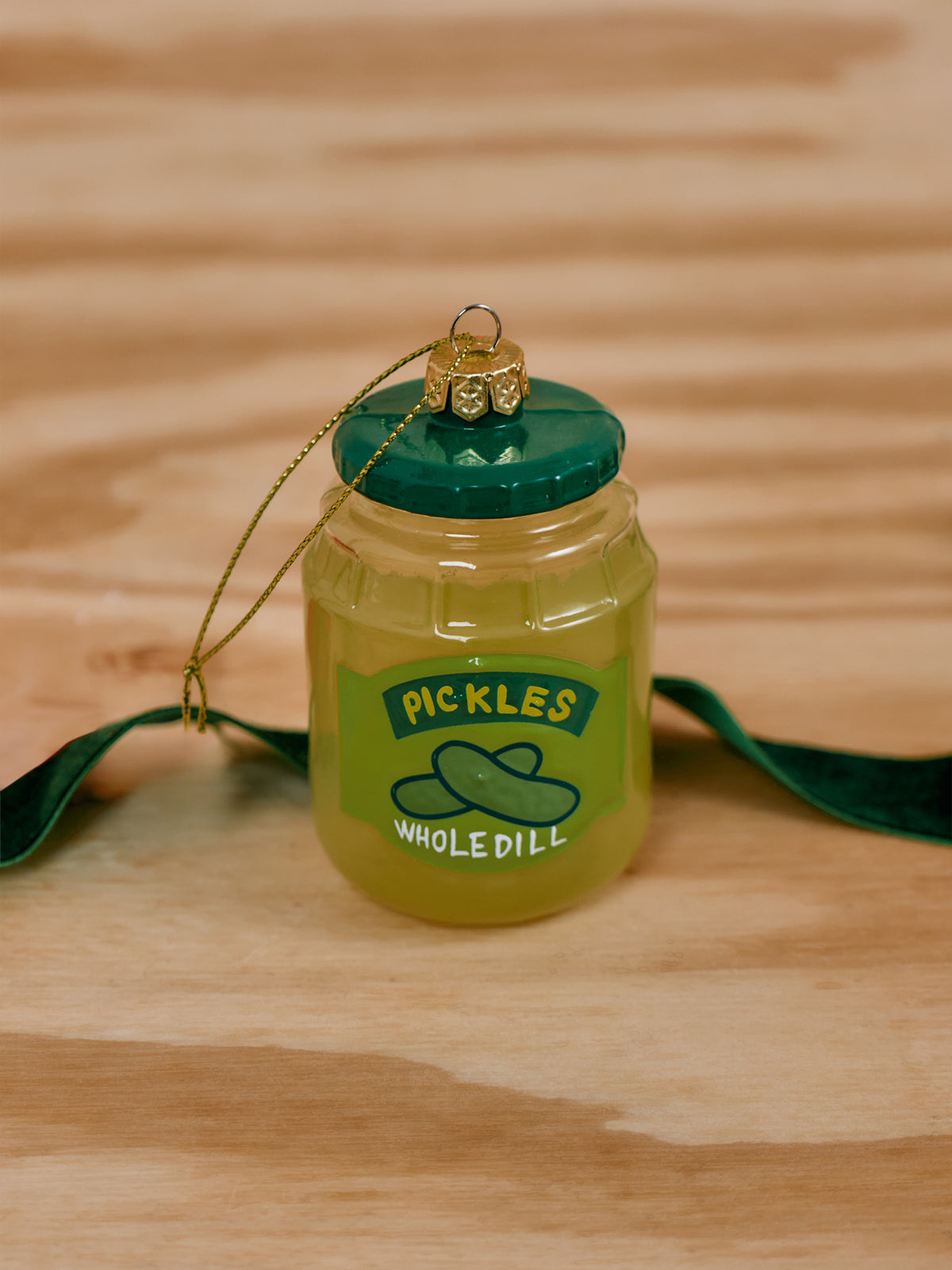 Pickles Jar Glass Christmas Decoration 8cm