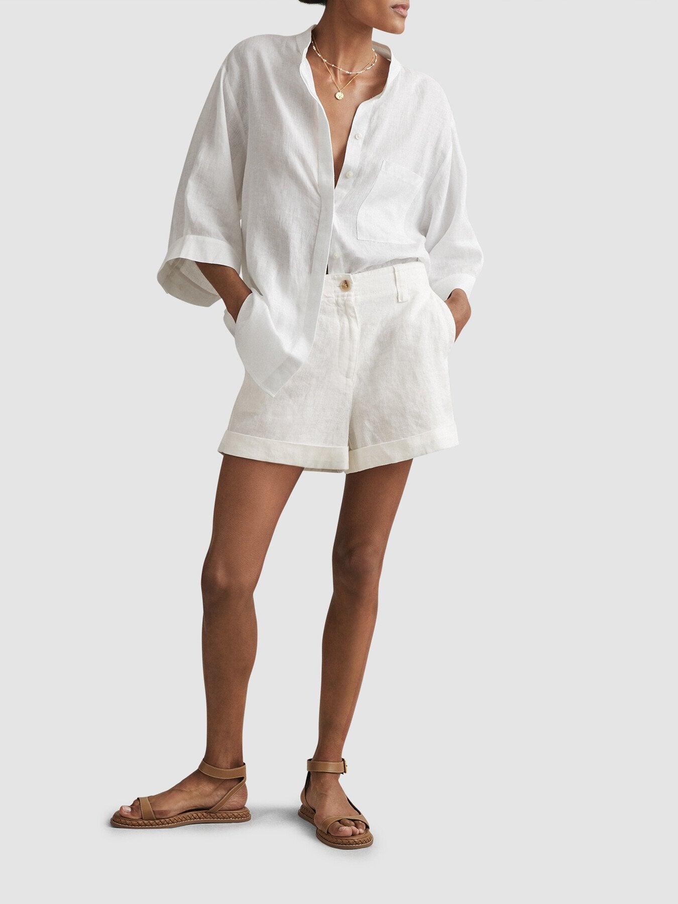 Demi Linen Garment Dyed Shorts