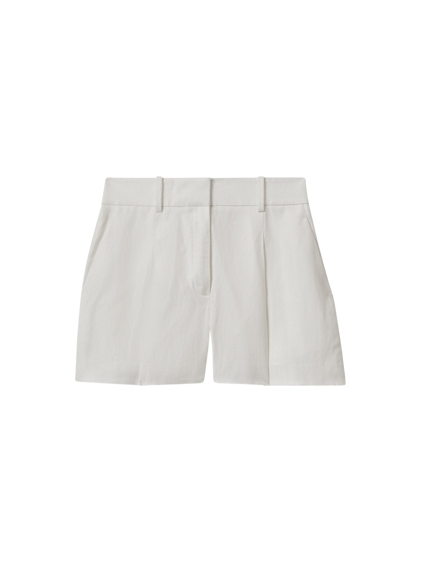 Lori Viscose-Linen Front Pleat Suit Shorts