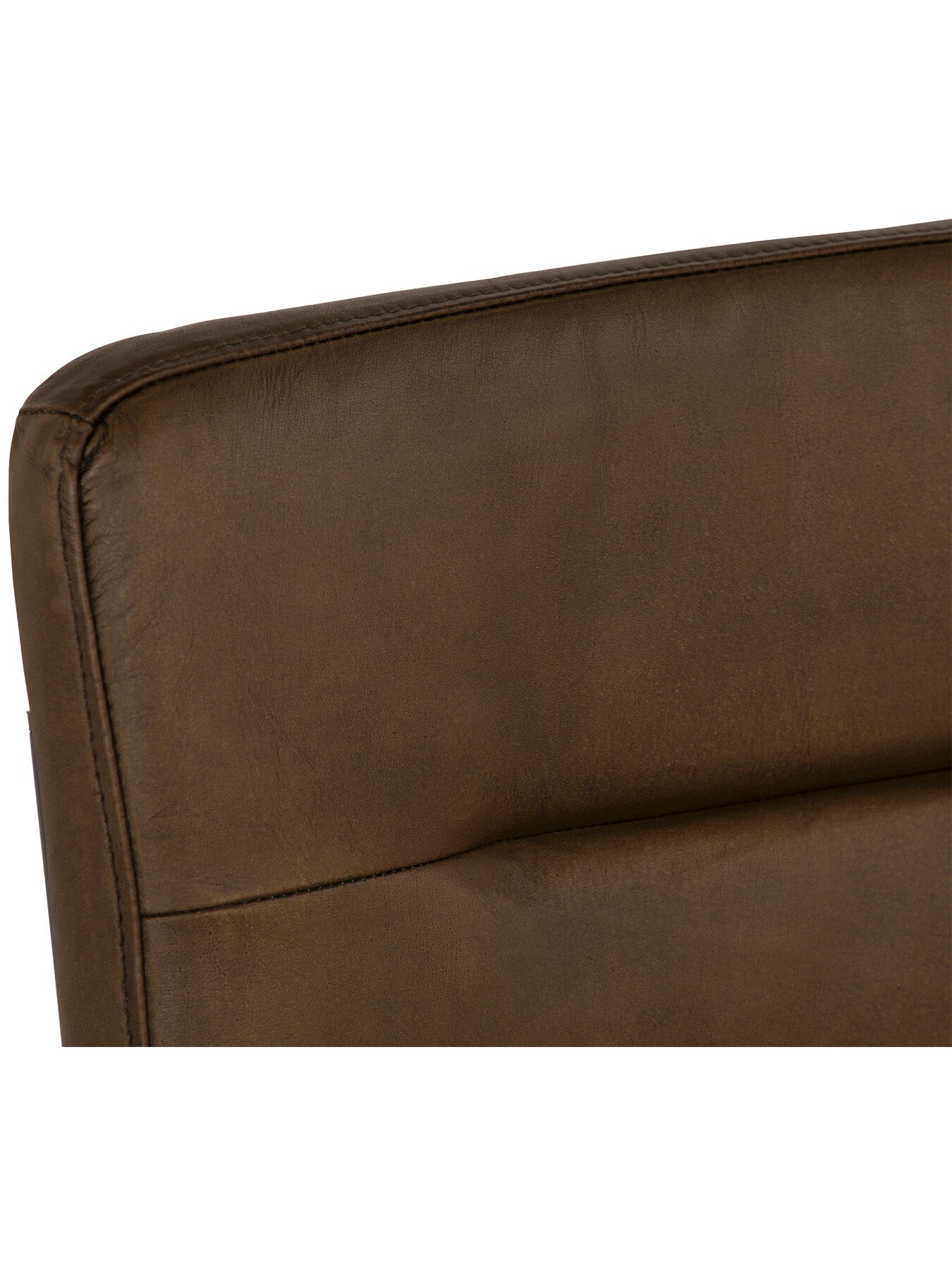 Brown Byron Brown Leather Tufted Dining Chair