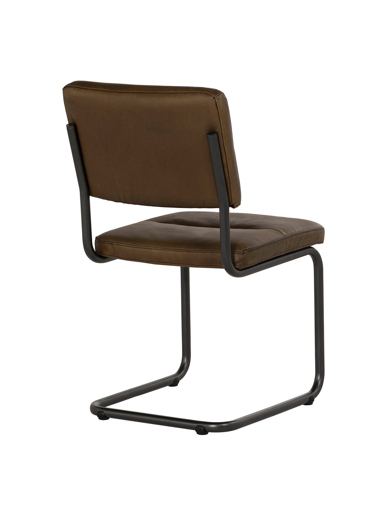 Brown Byron Brown Leather Tufted Dining Chair