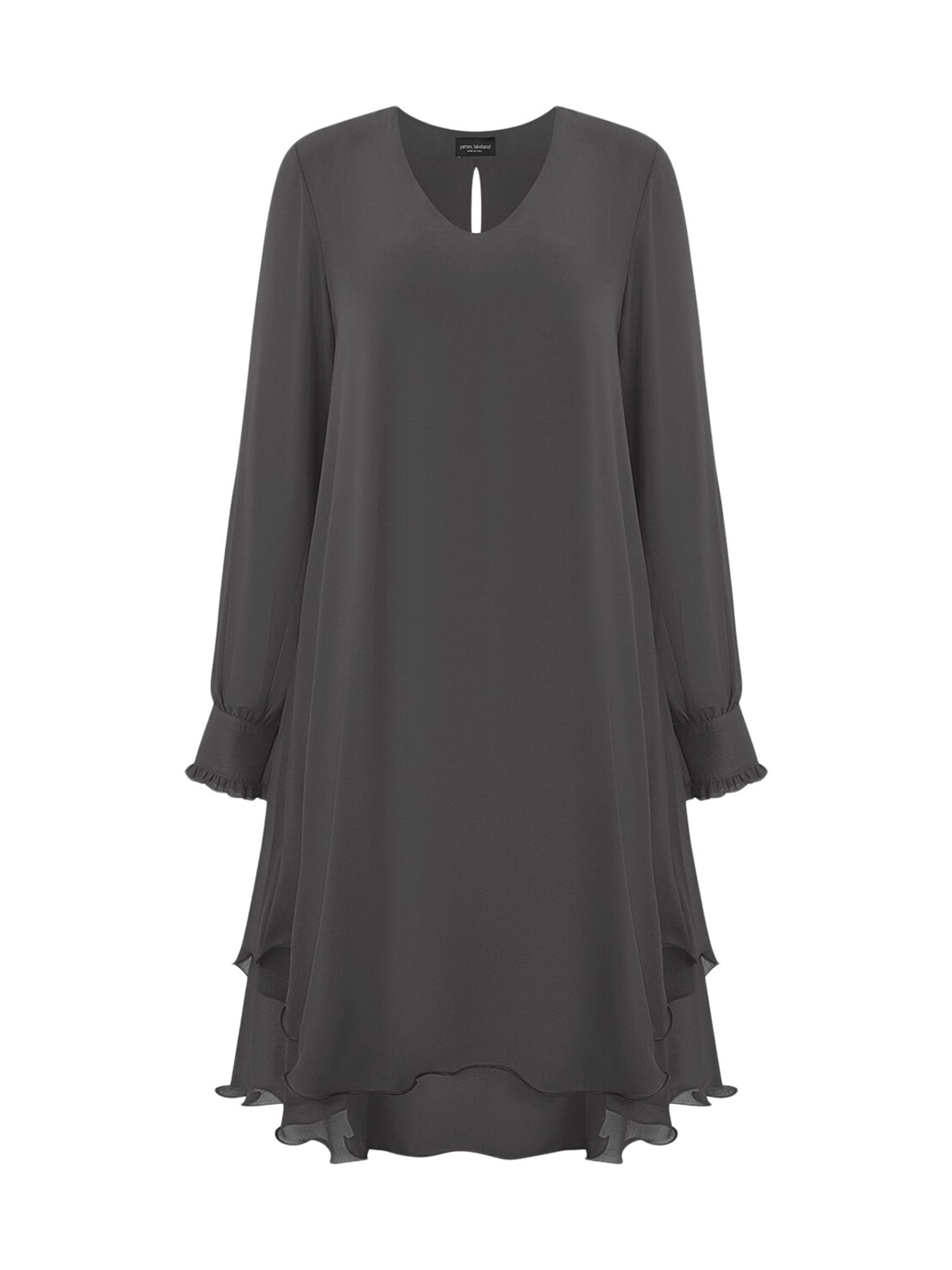 Grey Wave Hem Dress