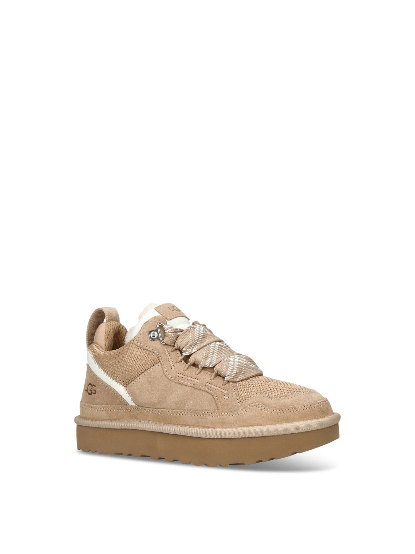 Womens Lowmel Suede Lace Up Trainers Sand