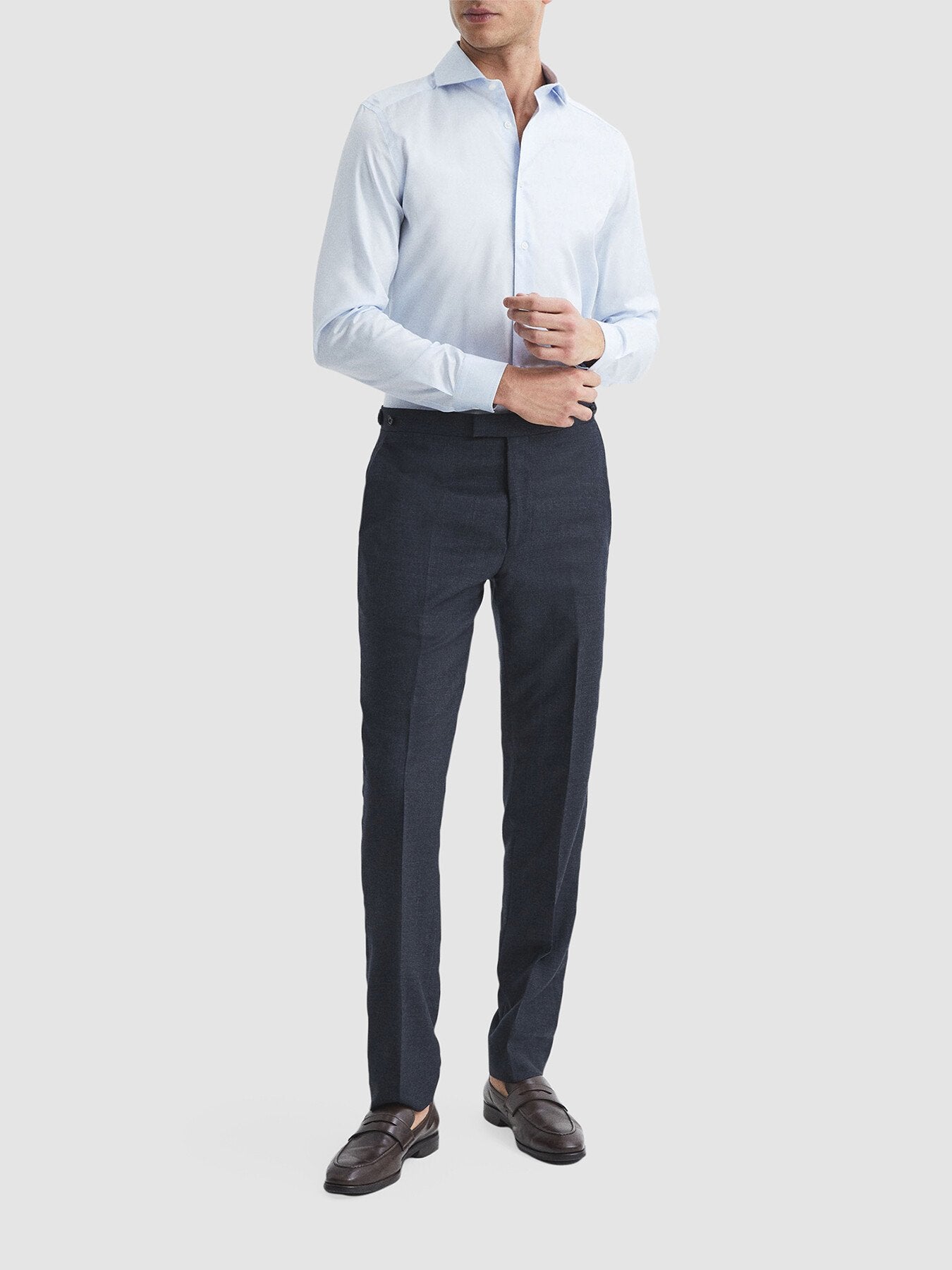 Dunn Slim Fit Textured Trousers
