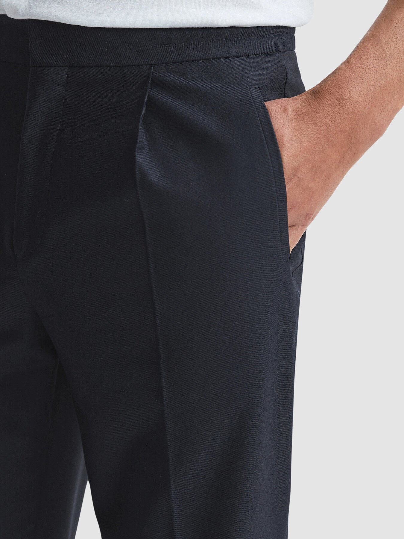 Brighton Relaxed Pleated Tapered Trousers