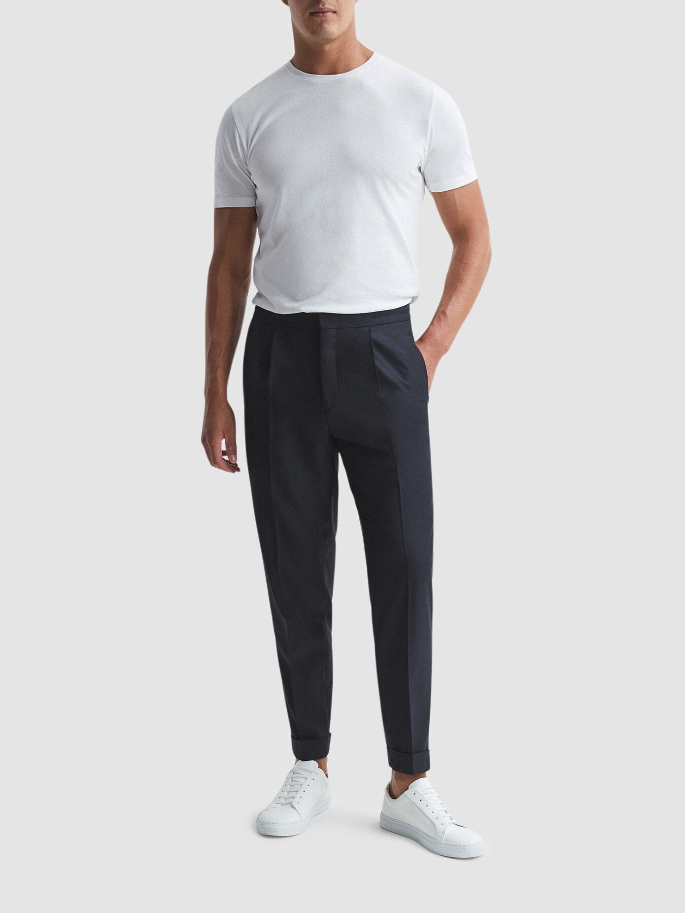 Brighton Relaxed Pleated Tapered Trousers
