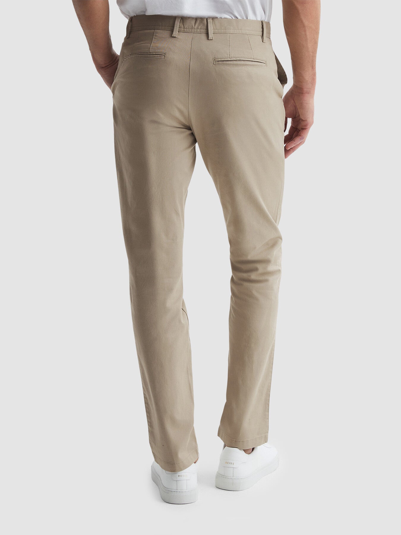 Pitch Slim Fit Washed Cotton Blend Chinos