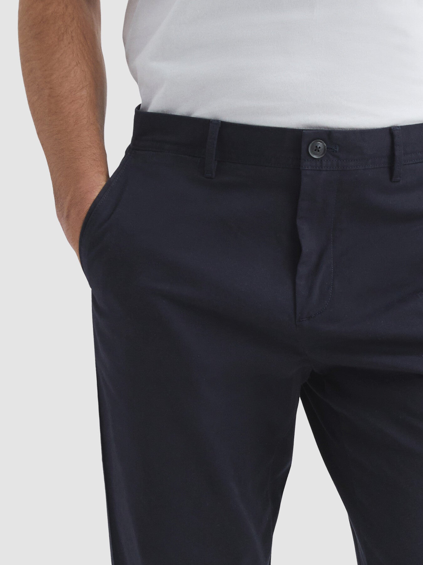 Pitch Slim Fit Washed Cotton Blend Chinos