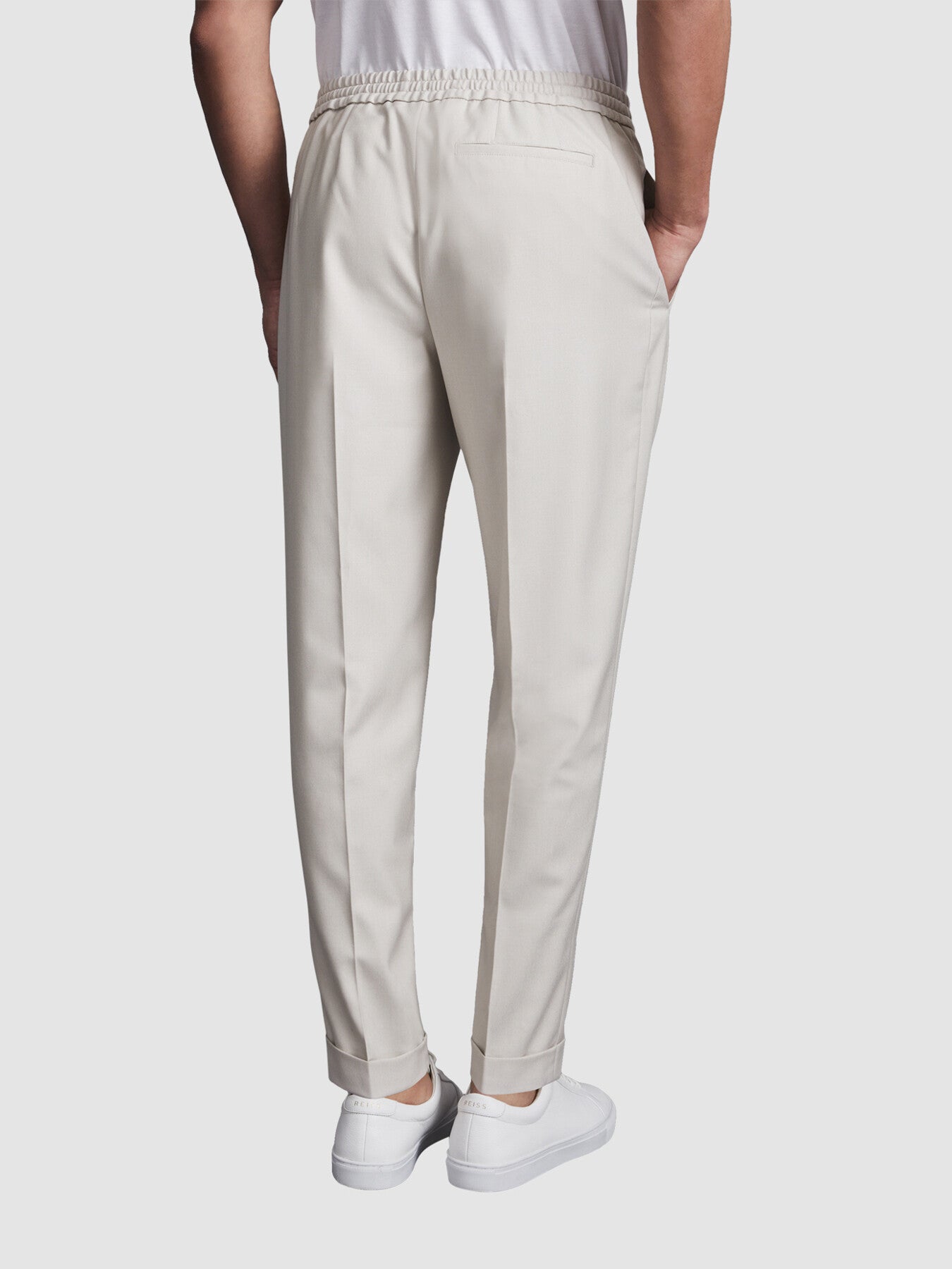 Brighton Relaxed Drawstring Trousers With Turn-Ups