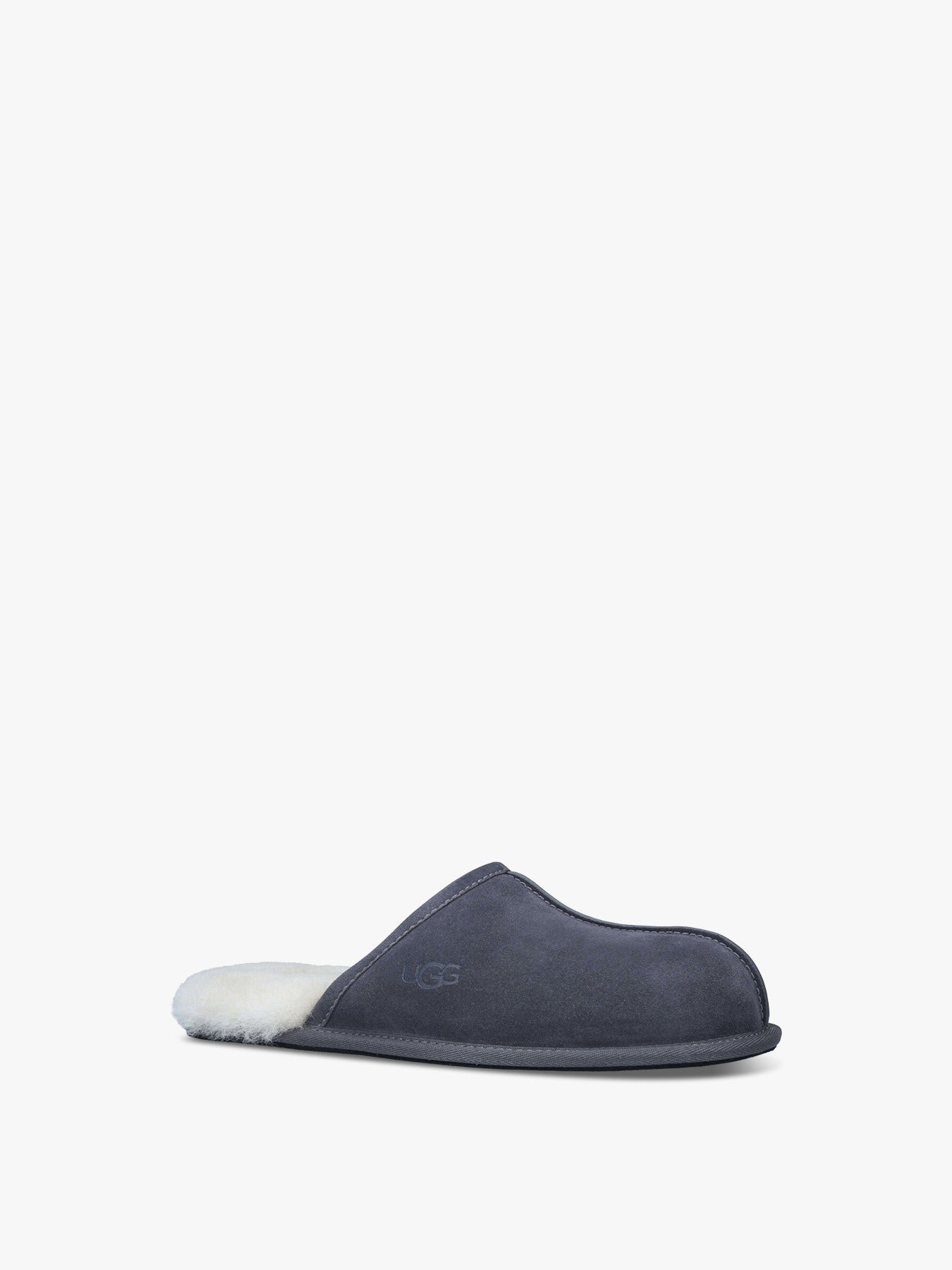 Men’s Scuff Shearling Slippers Grey