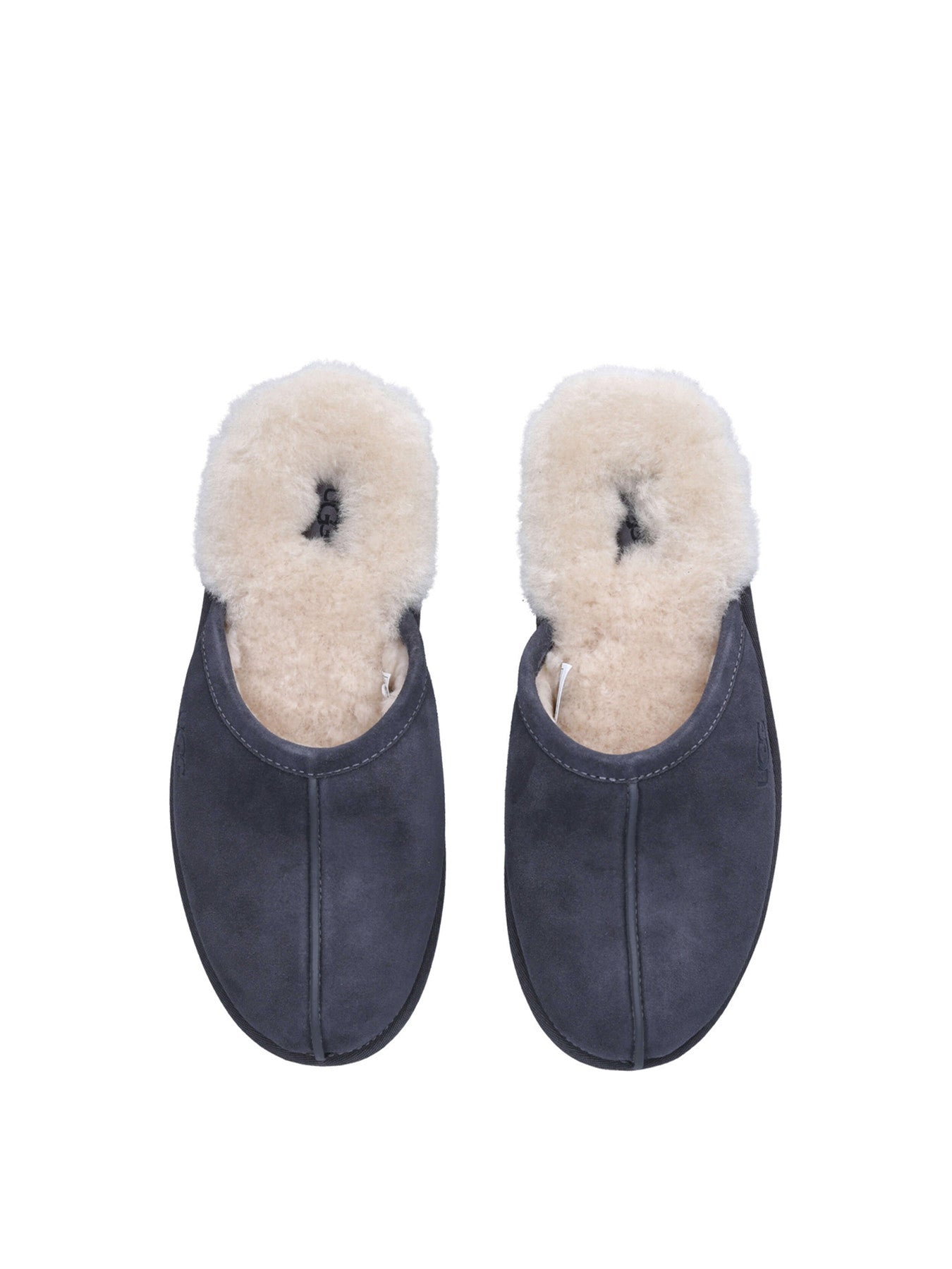 Men’s Scuff Shearling Slippers Grey