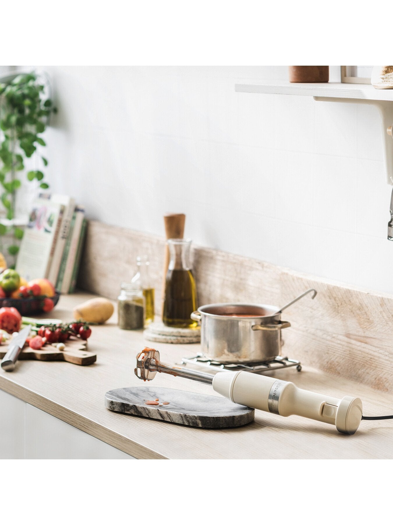 KitchenAid Corded Hand Blender Almond Cream
