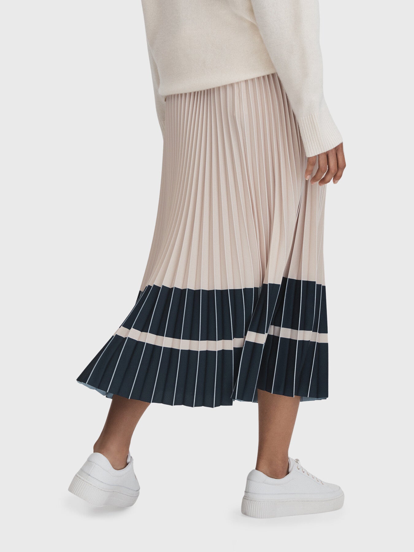 Marie High Rise Pleated Midi Skirt