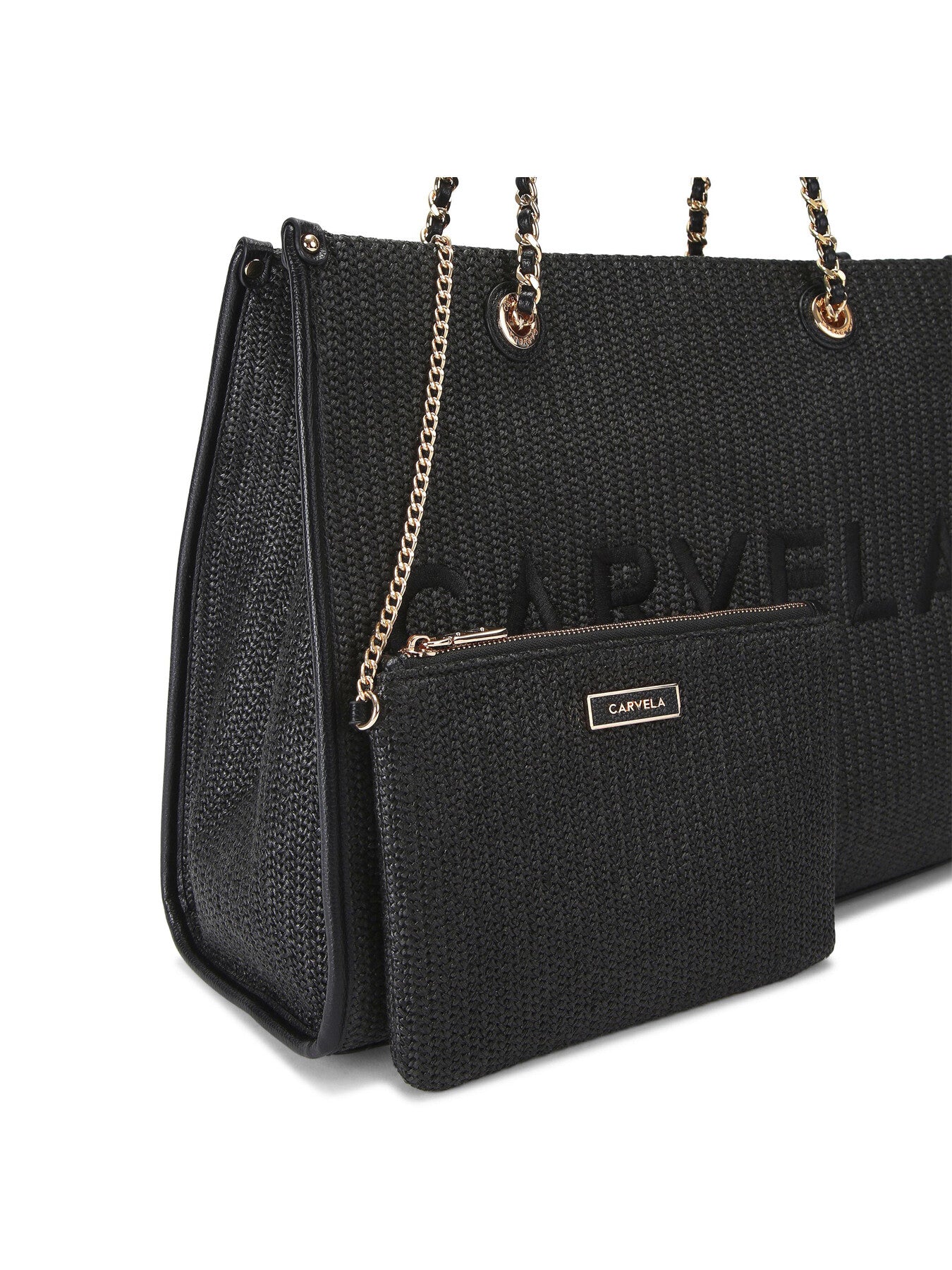 Raffia Chain Tote Bag