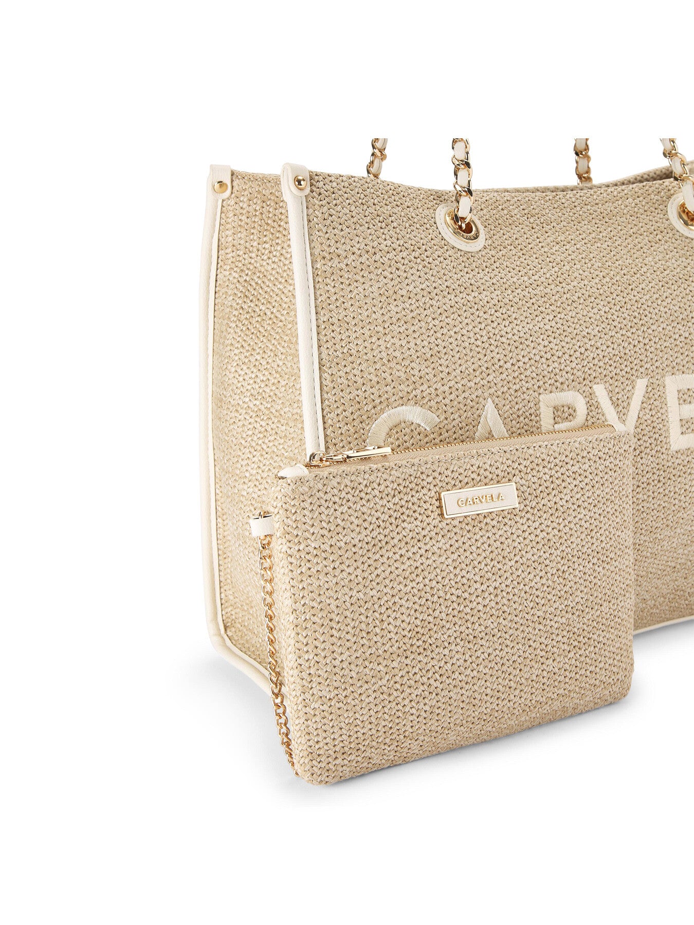 RAFFIA CHAIN TOTE