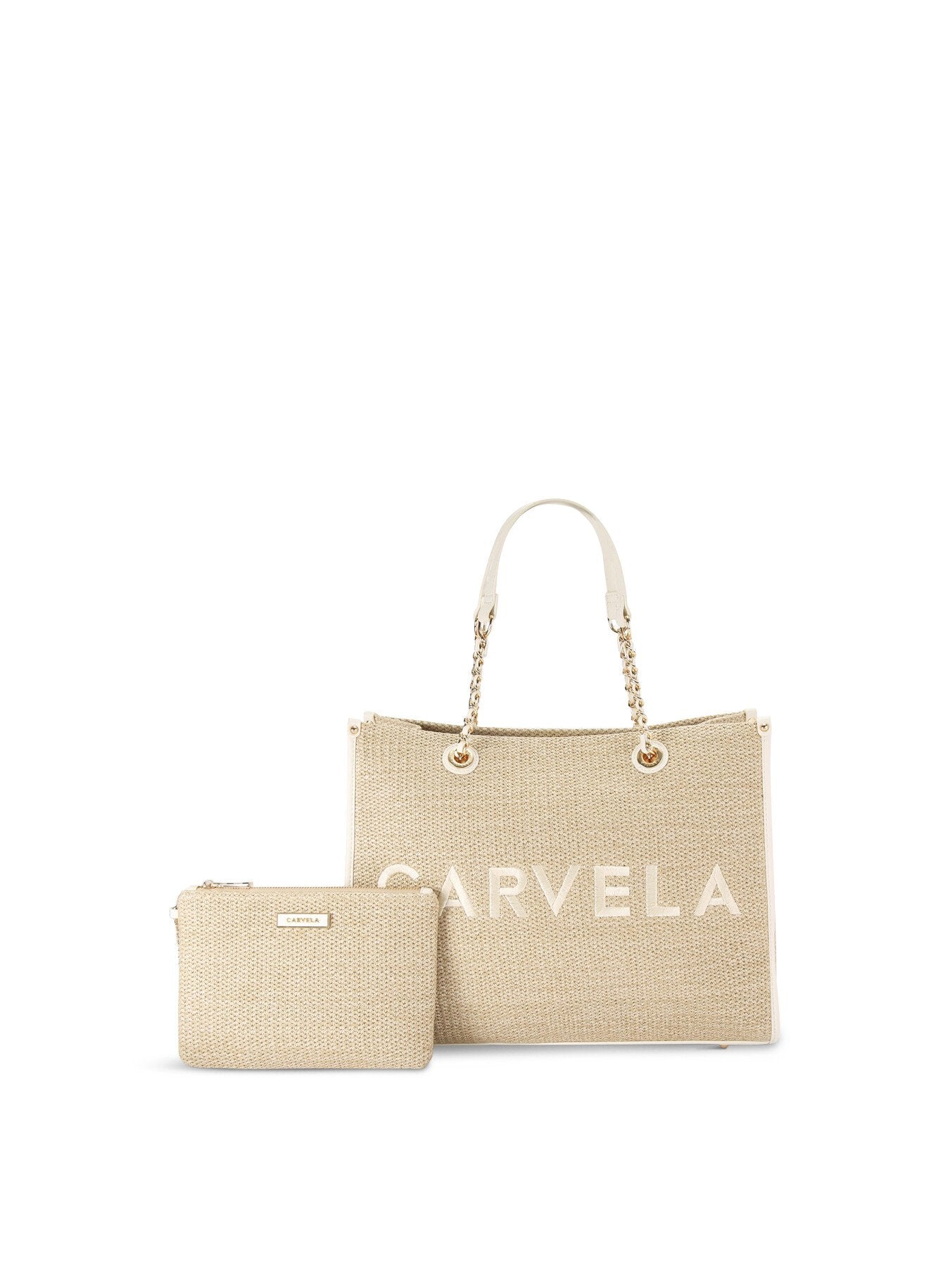 RAFFIA CHAIN TOTE