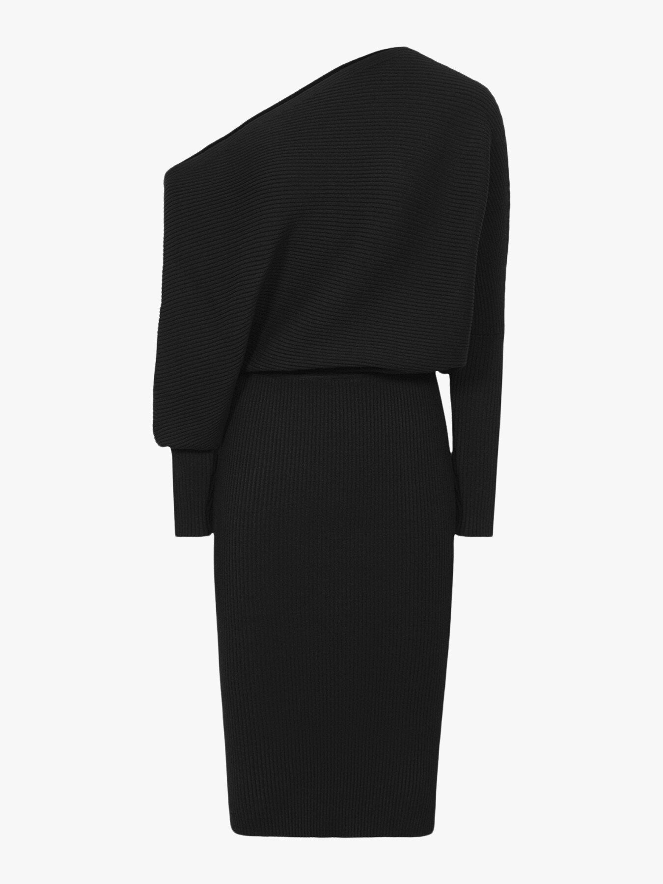 Lara Off-Shoulder Ribbed Dress