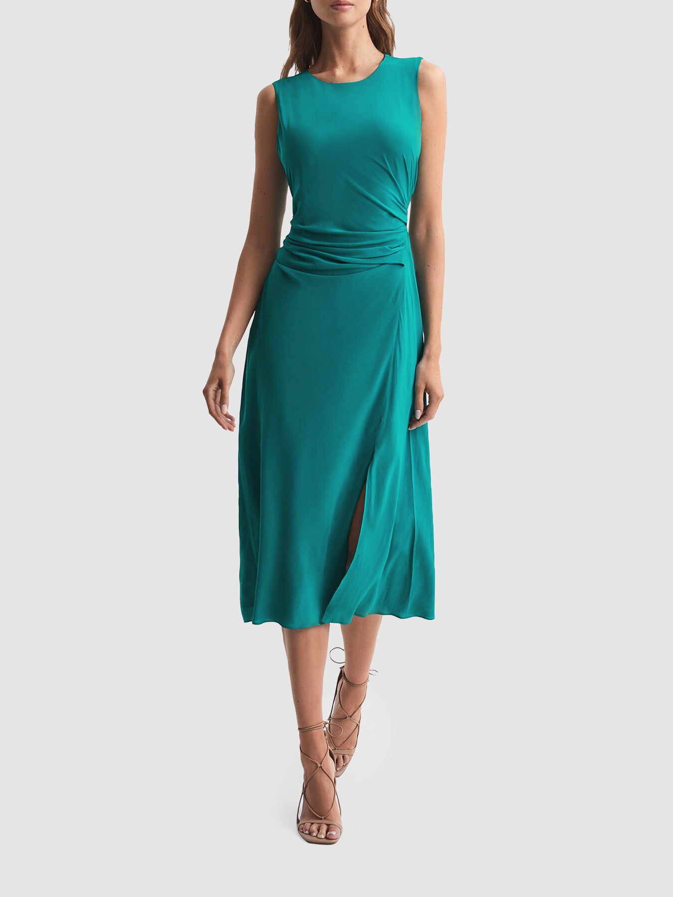 Lexi Bodycon Ruched Midi Dress