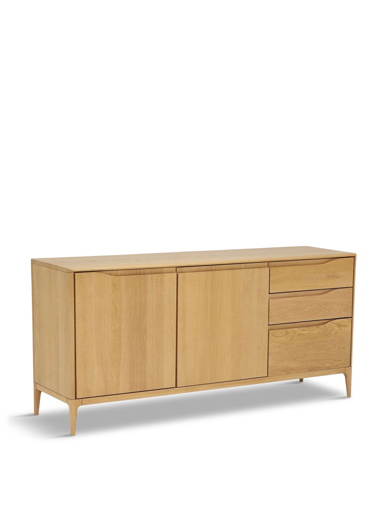 Neutral Romana Oak Wood 2 Door 3 Drawer Large Sideboard