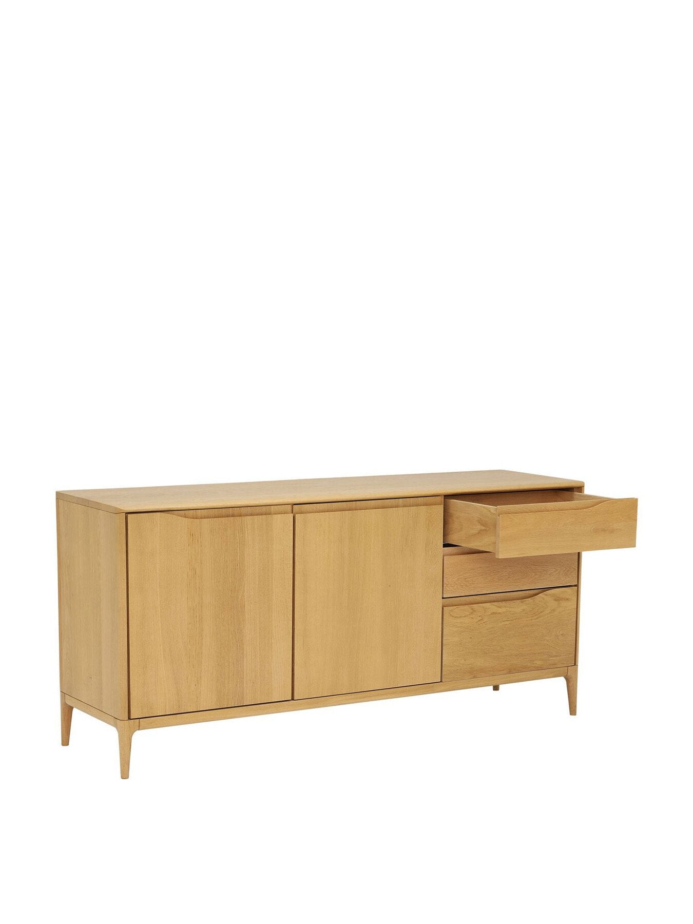 Neutral Romana Oak Wood 2 Door 3 Drawer Large Sideboard