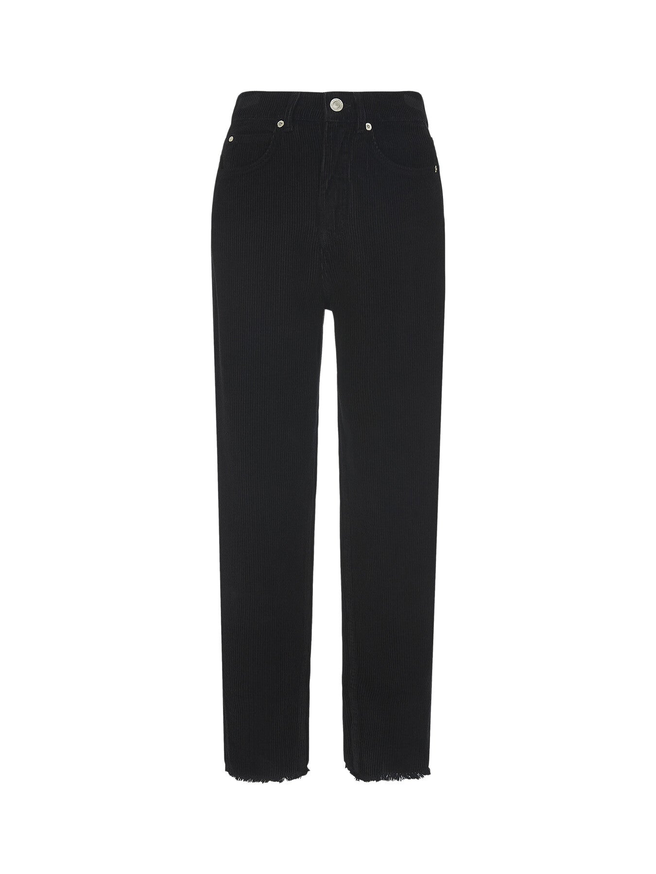 High Waist Cord Barrel Jean