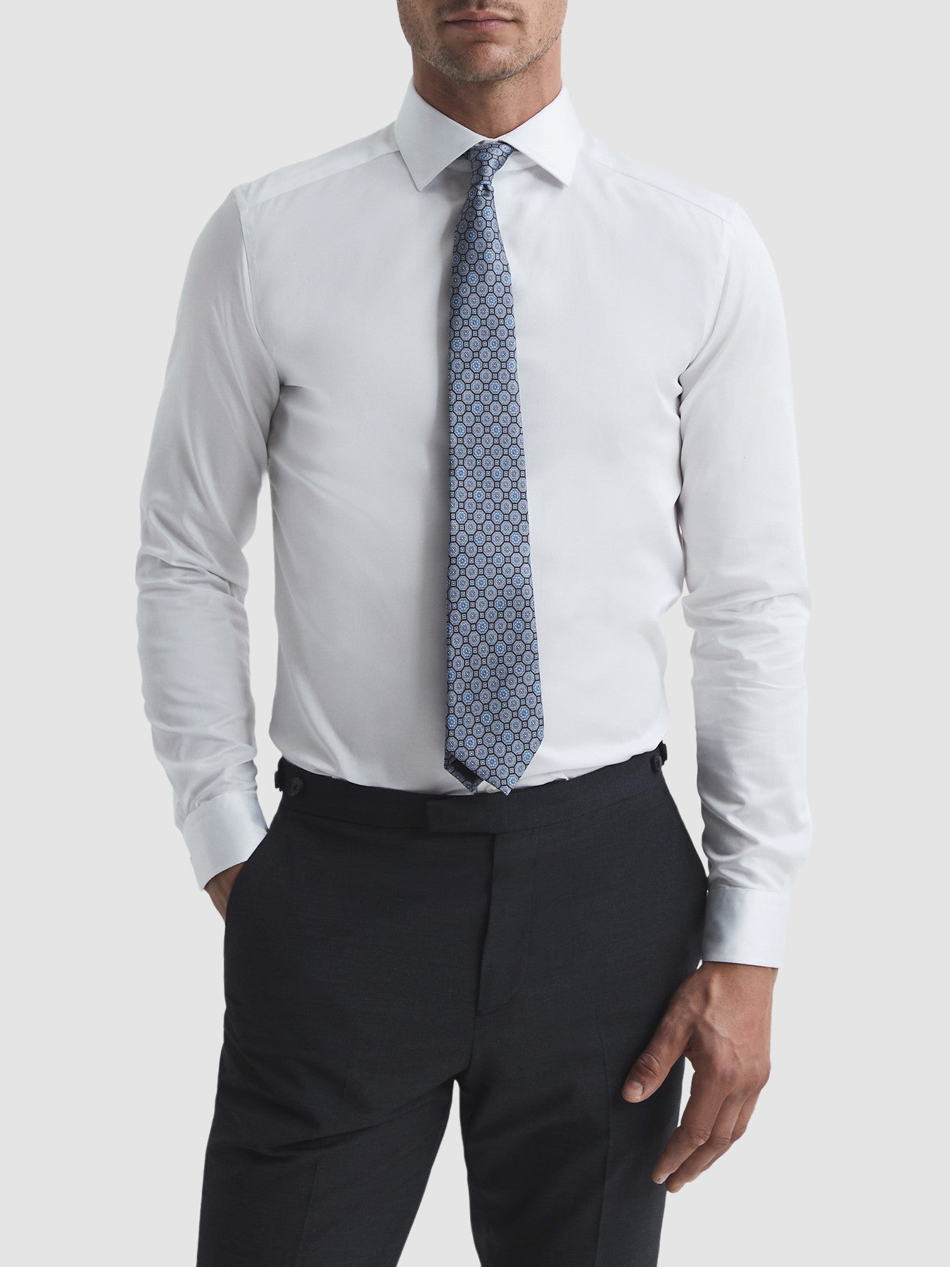 Remote Cotton Satin Slim Fit Shirt