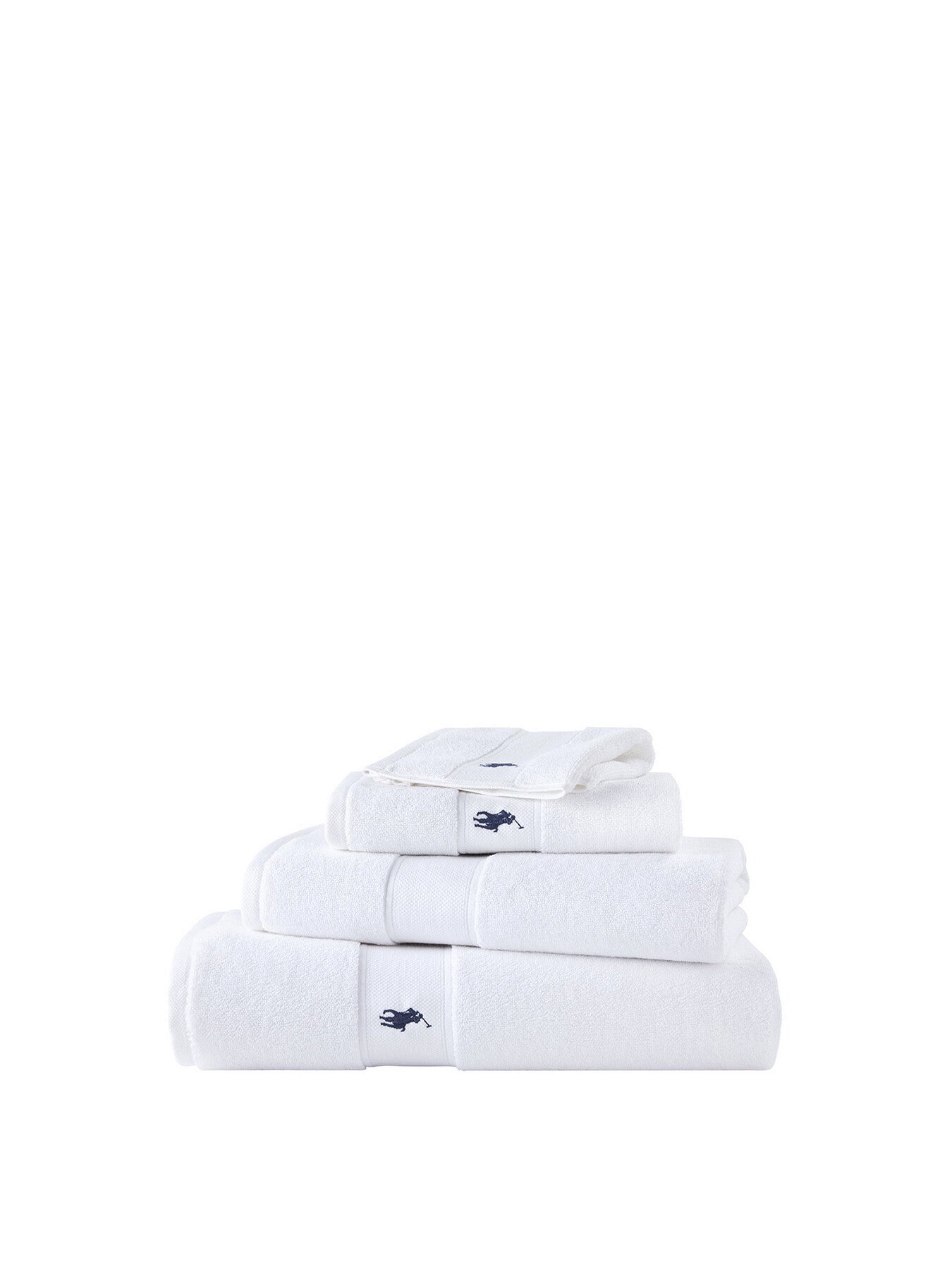 Polo Player Face Cloth White