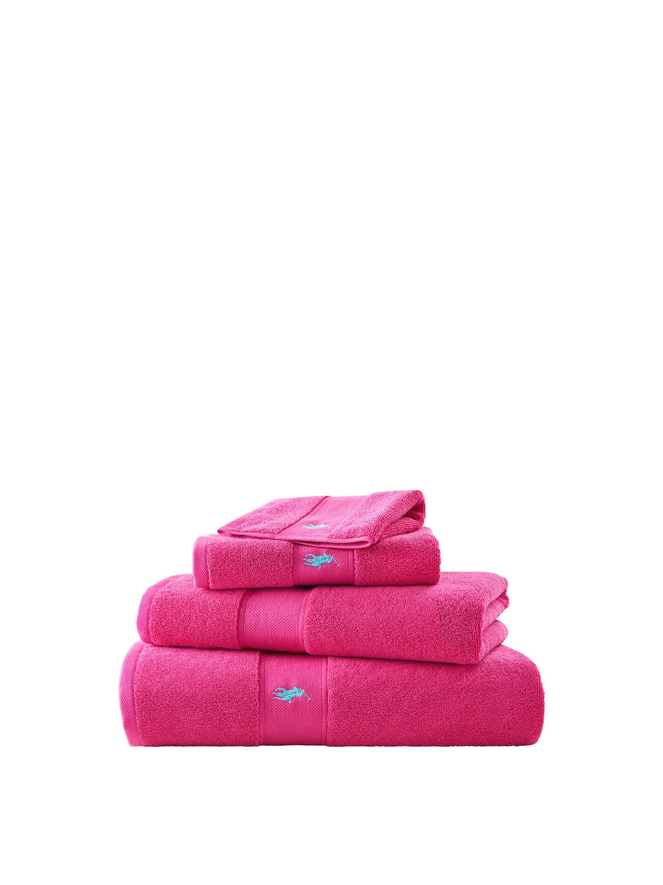 Polo Player Face Cloth Pink