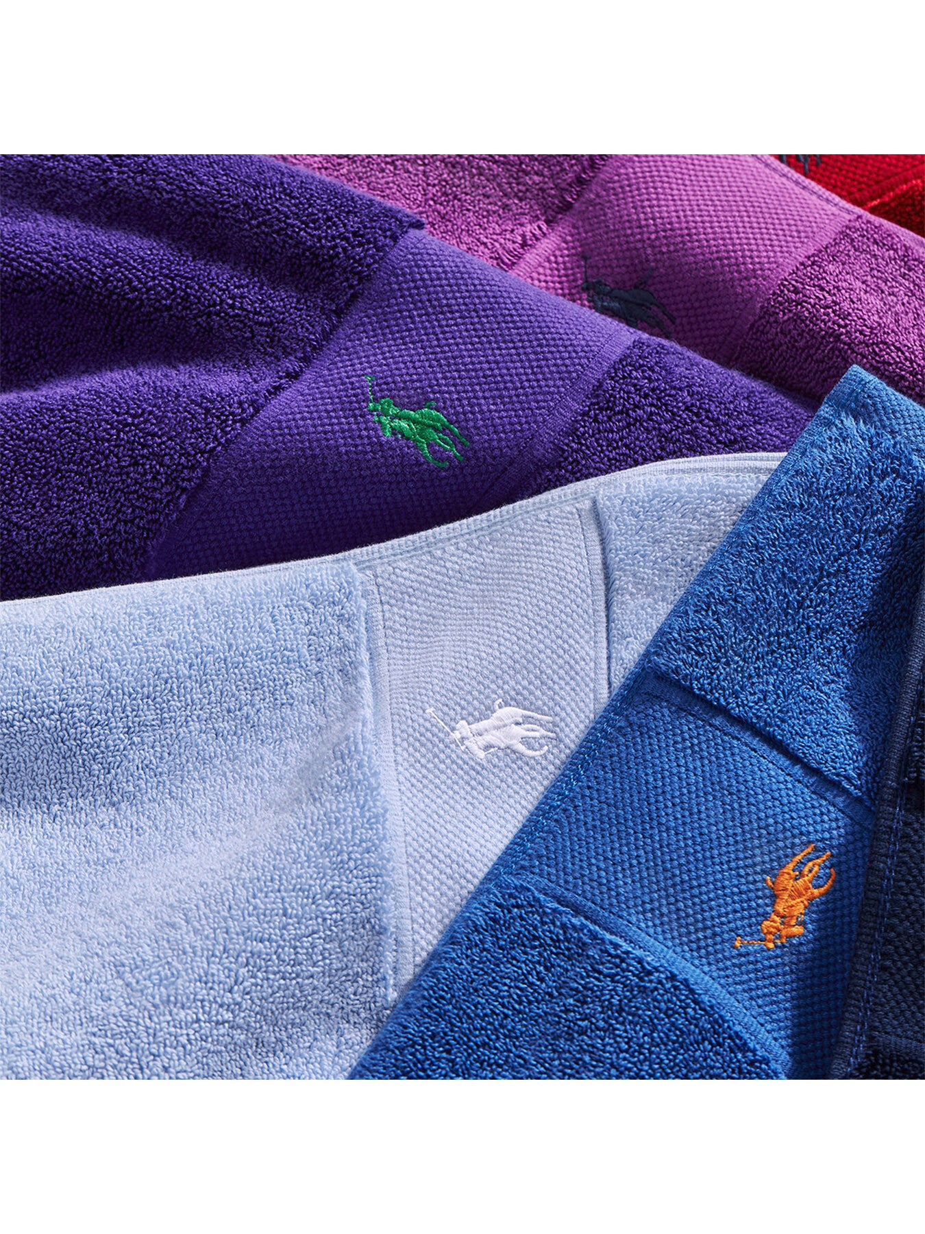 Polo Player Guest Towel Purple