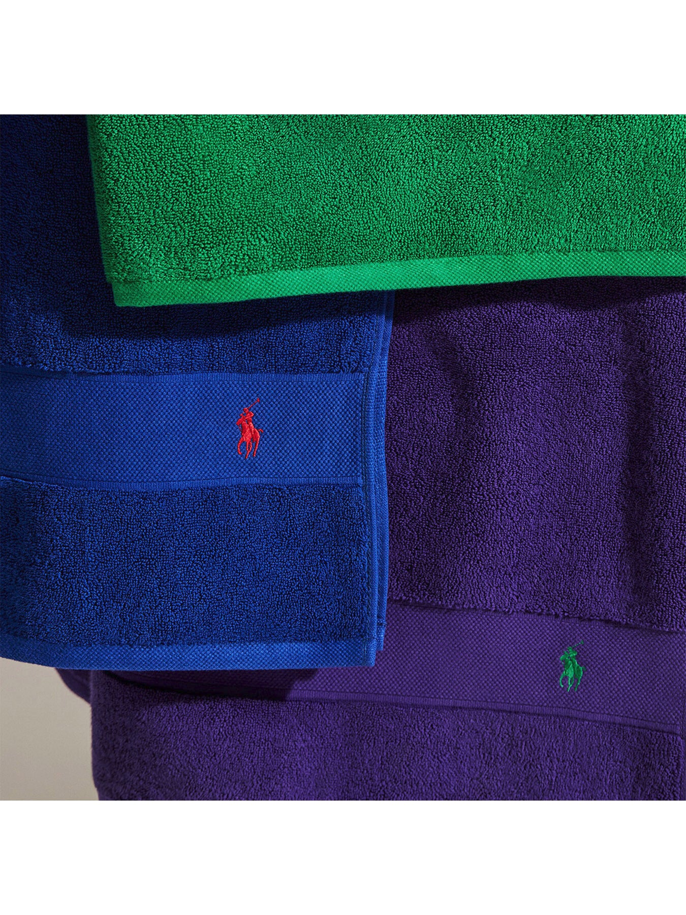 Polo Player Hand Towel Purple