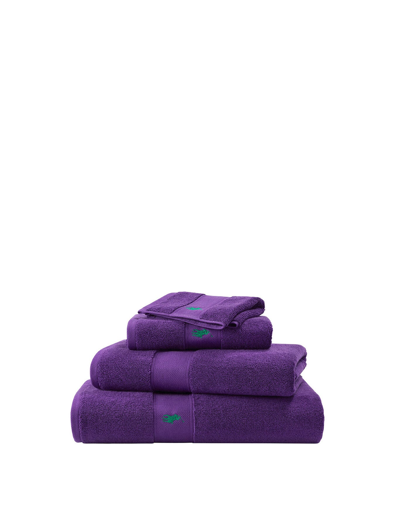 Polo Player Bath Towel Purple